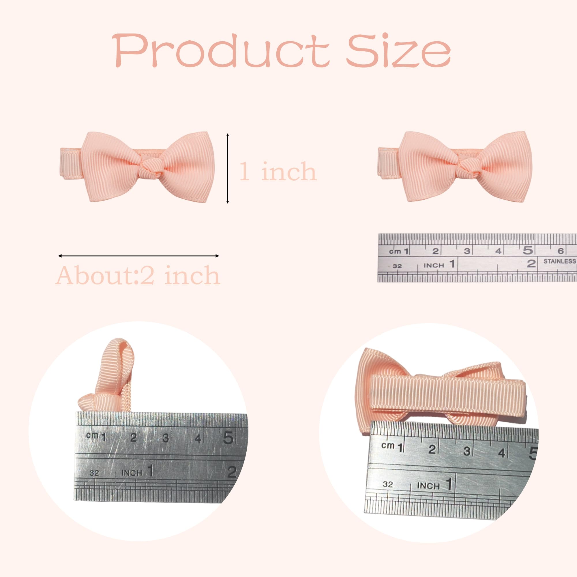 **70PCS CLLOT Baby Hair Clips for Girls - 2 Inch Tiny Alligator Clips with Fully Lined Bows, Soft Hair Pins for Infants & Toddlers (35 Pairs) - Perfect for Daily Wear, Parties, and Photo Shoots**