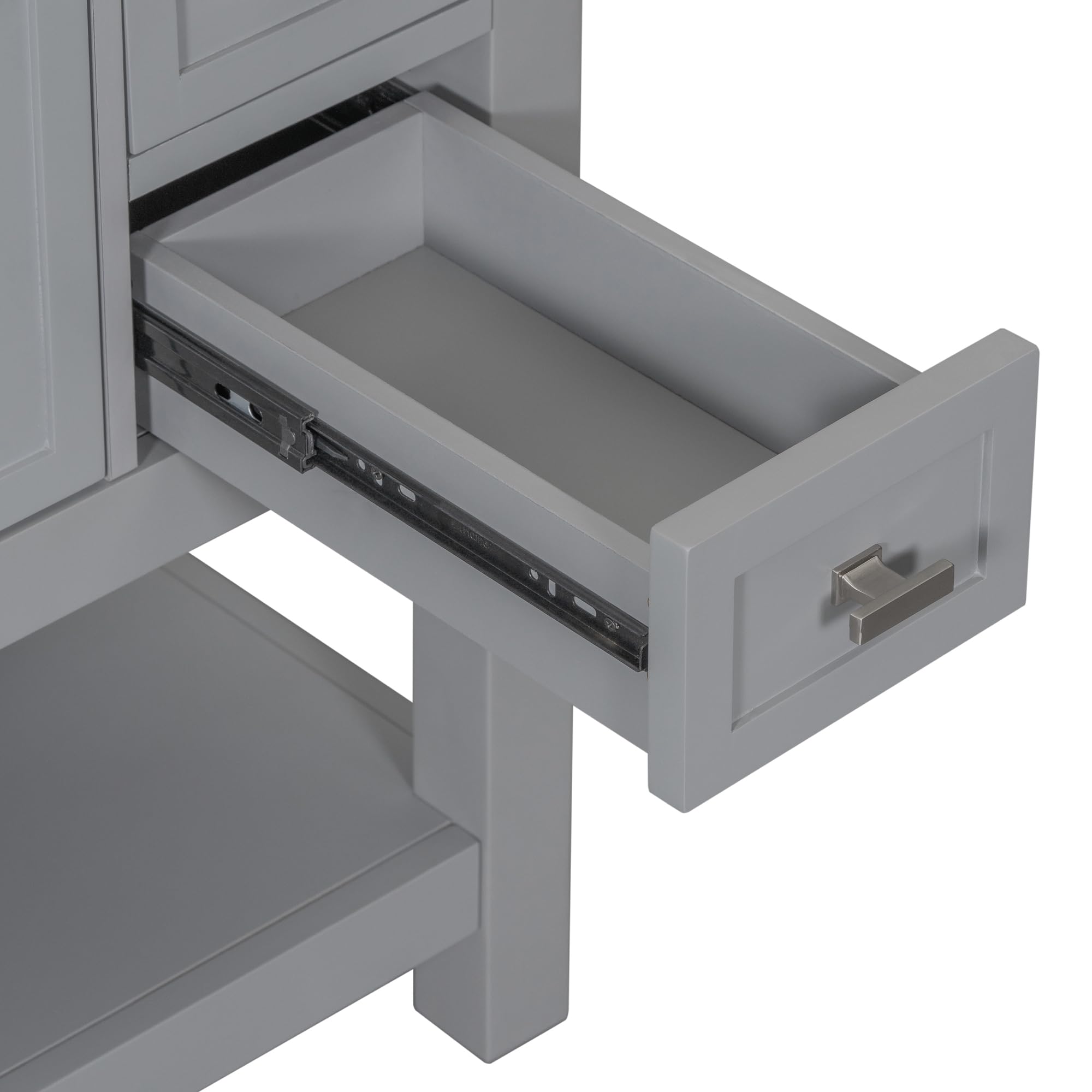 36 Inch Freestanding Bathroom Vanity with Sink - Soft Closing Doors & Drawers - Modern A1 Grey Finish - Perfect for Small Bathrooms & Powder Rooms