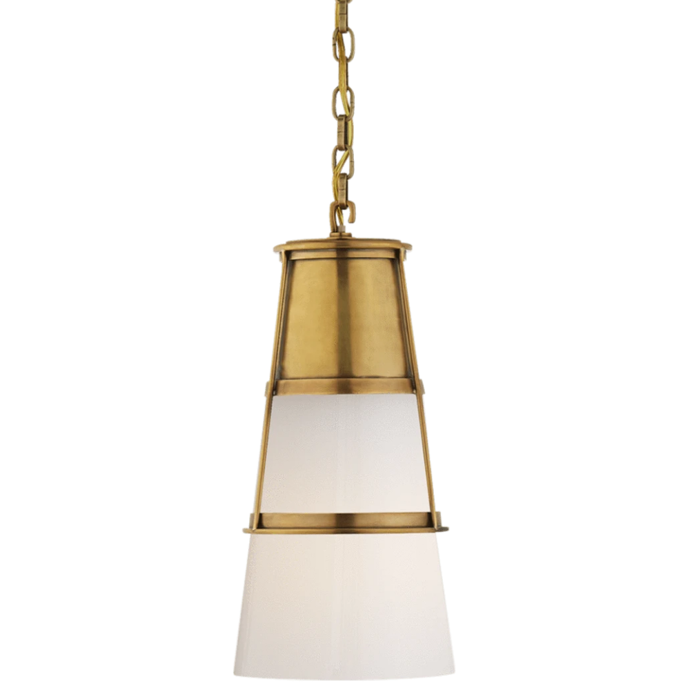 Blaese Pendant Light Fixture - Hand-Rubbed Antique Brass Finish - Perfect for Dining Room, Bedroom, or Entryway Lighting