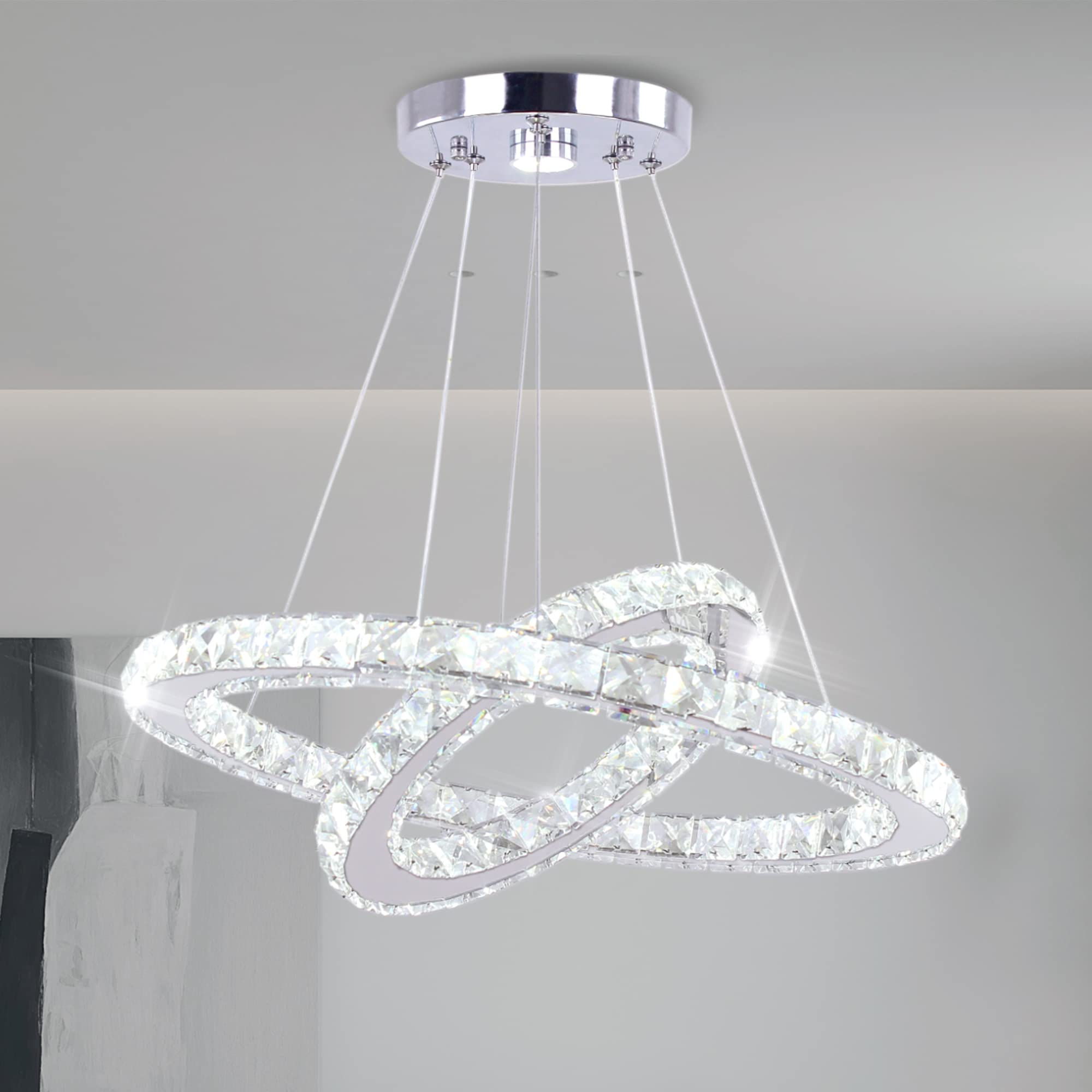 Modern LED Crystal Chandelier - 19.7