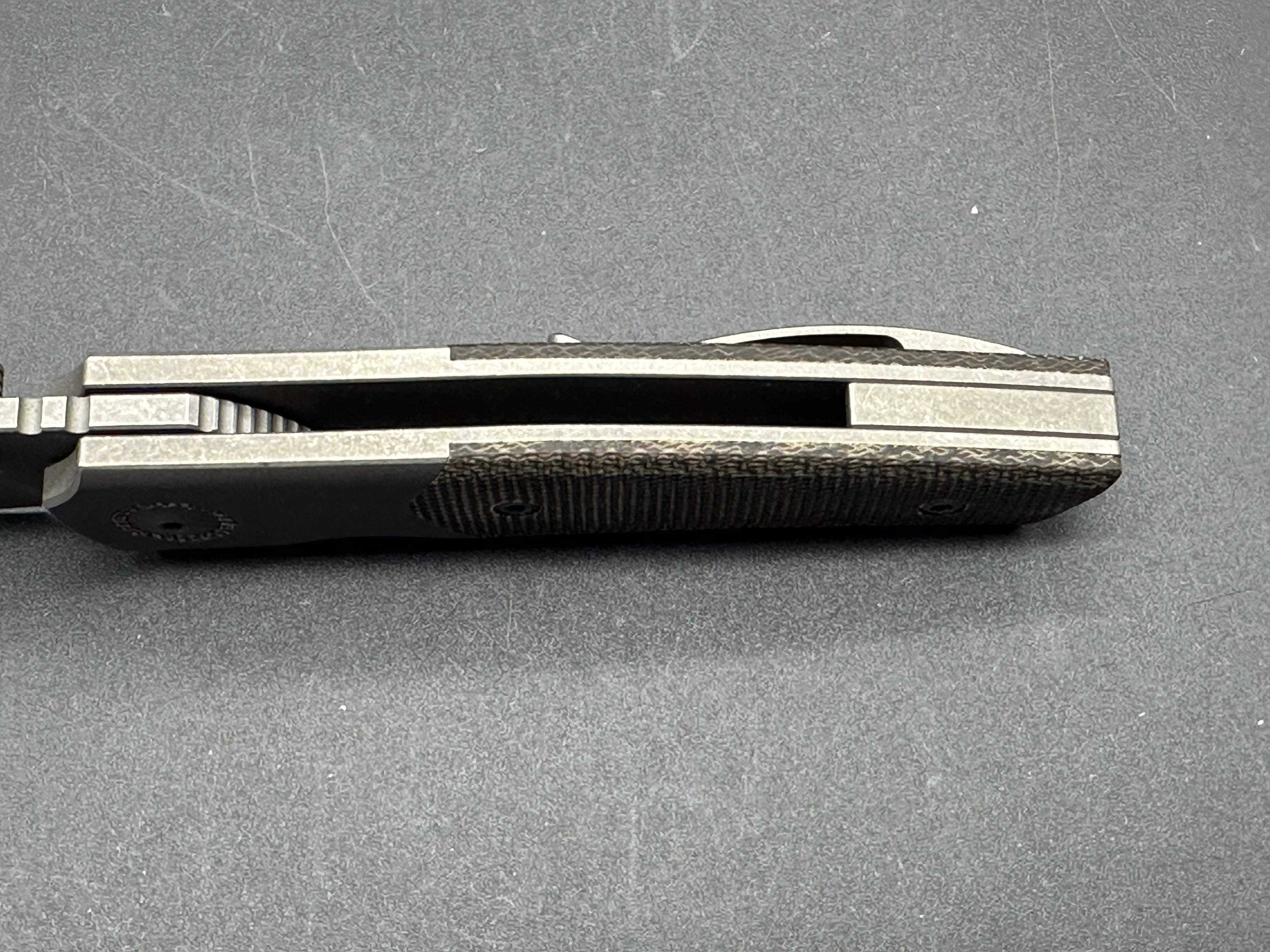 Berg Blades Mini Barber Pocket Knife - Green Micarta Handle, Compact EDC Knife for Everyday Carry, Camping, Hiking & Outdoor Adventures