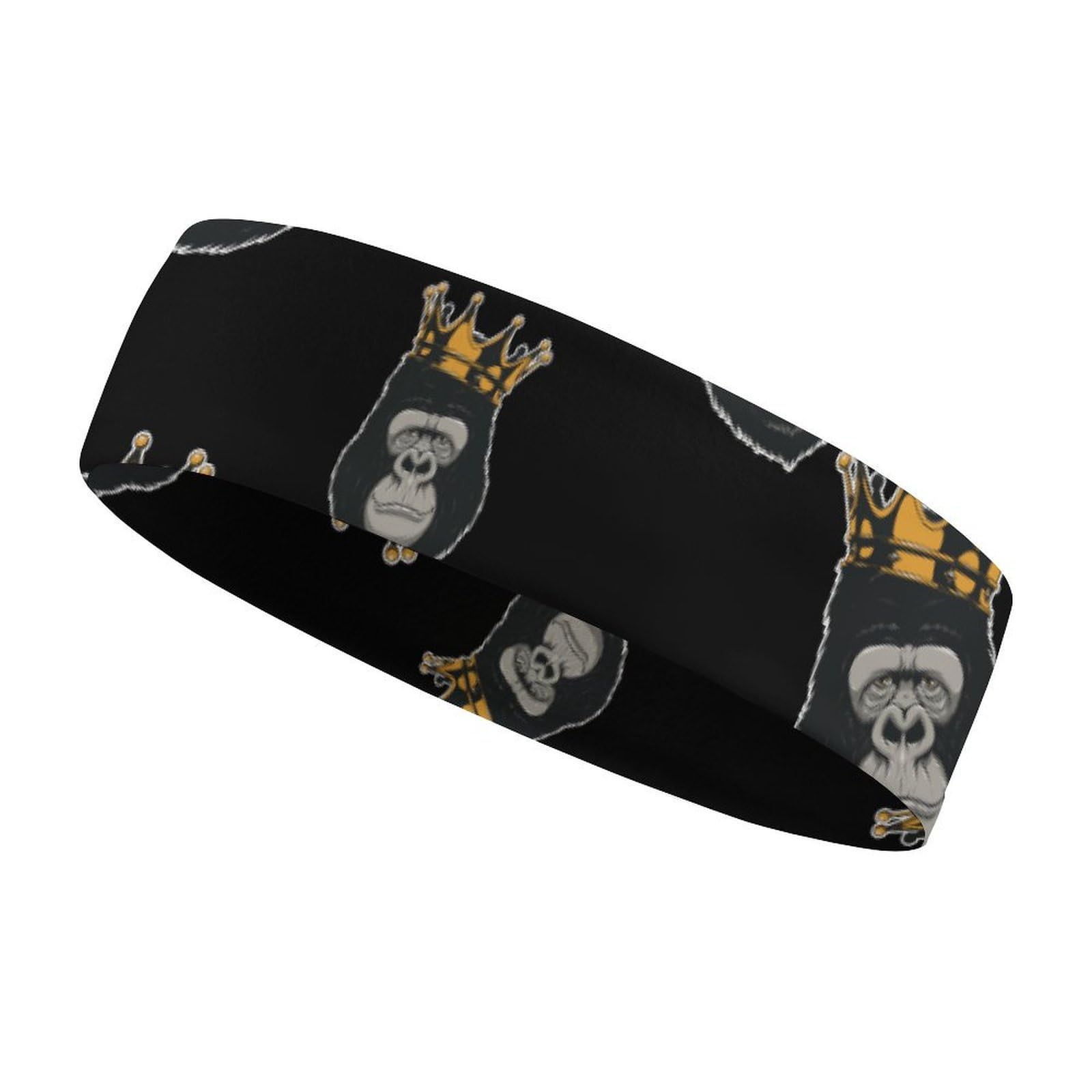Funny Gorilla Head Women's Headbands - Sweat-Proof Comfort Headband for Gym, Fitness & Workouts - Perfect for Running, Yoga & Sports Activities