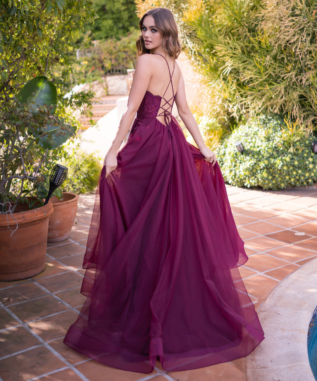 Elegant Dani Gown in Mulberry - Perfect for Weddings, Parties & Special Occasions
