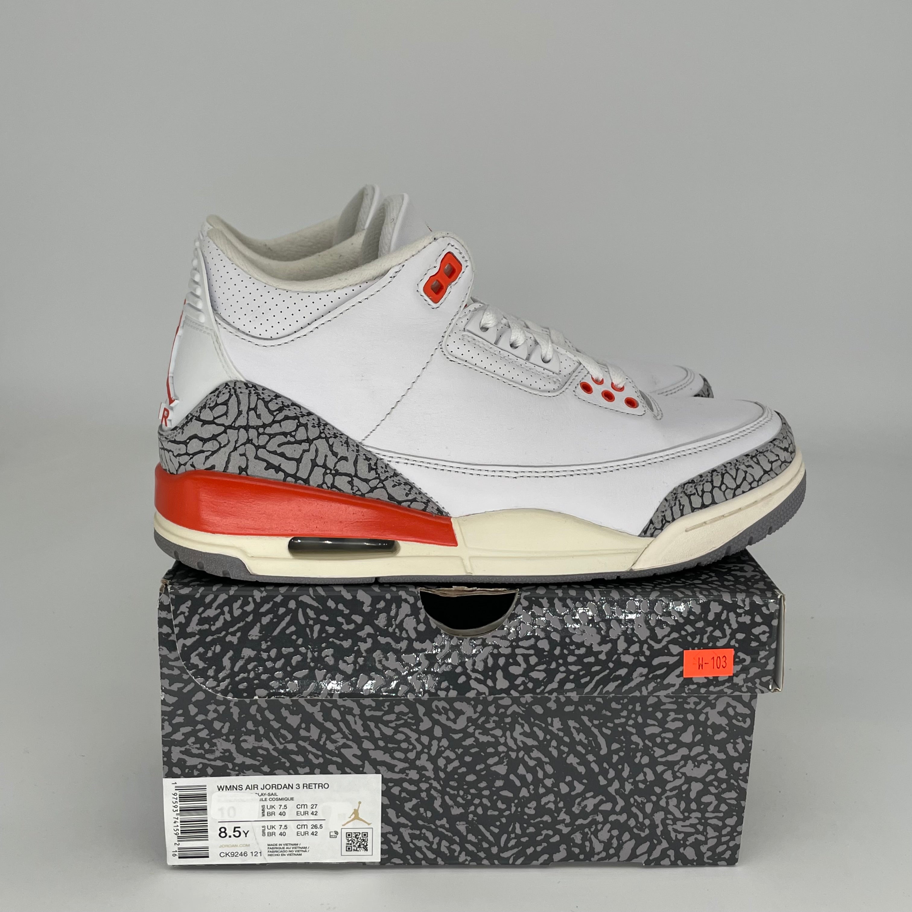 AIR JORDAN 3 GEORGIA PEACH Women's Basketball Shoes Size 8.5/10W - Style CK9246-121 | Perfect for Court Performance & Streetwear Fashion