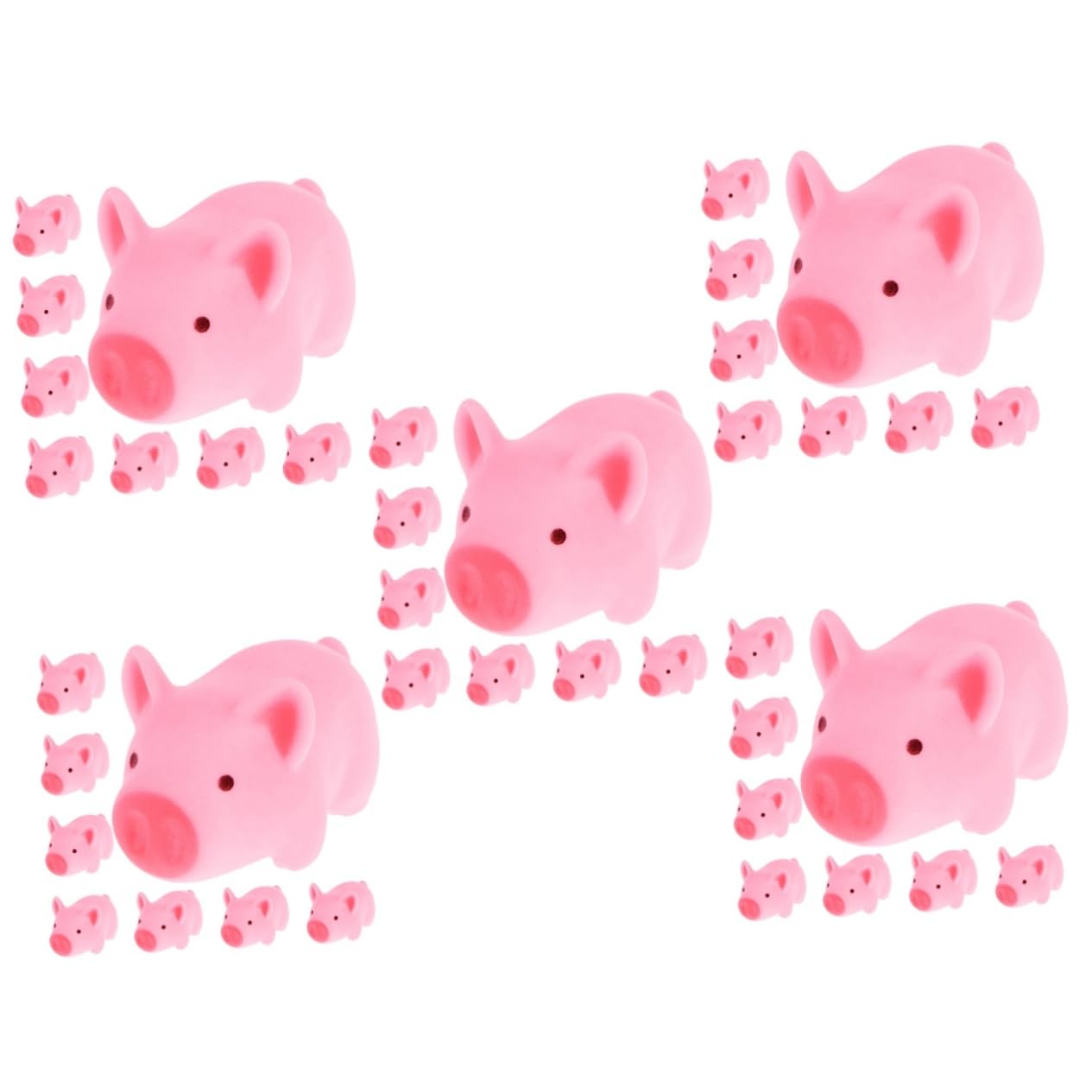 HEMOTON 40 Pcs Cute Pig Shaped Squeaky Bath Toys - Fun Pool Float Toys for Kids, Durable Plastic Water Play Toys for Toddlers & Babies - Perfect for Bathtime, Swimming Pools & Outdoor Water Activities