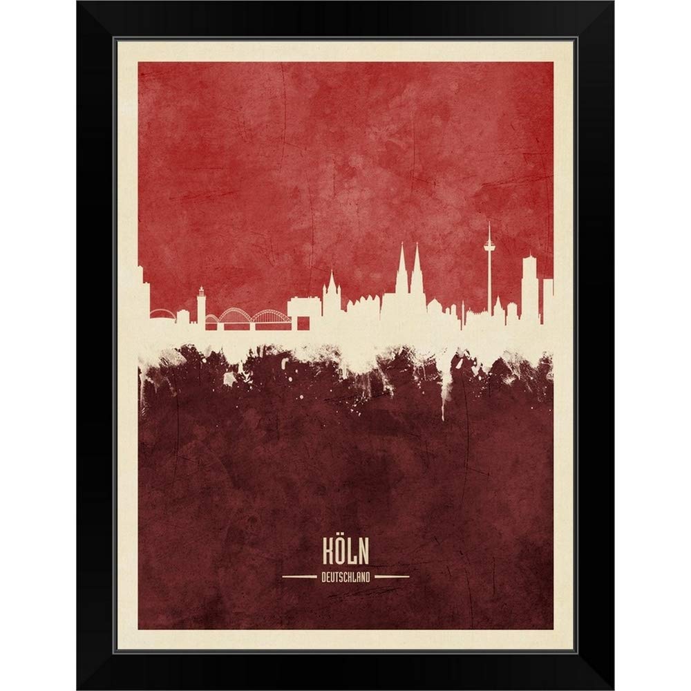 Germany Cologne Skyline Black Framed Wall Art Print - Premium Cityscape Artwork for Home & Office Decor