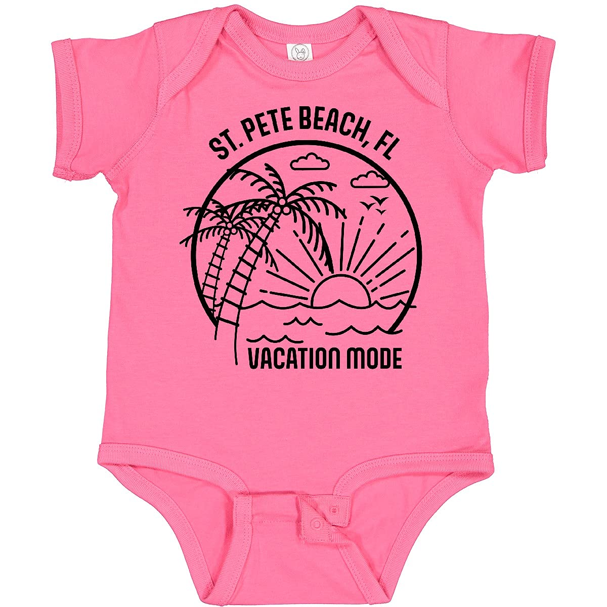 Inktastic Summer Vacation Mode St. Pete Beach Florida Baby Bodysuit - Cute Florida Beach Outfit for Infants & Toddlers - Perfect for Beach Trips, Family Vacations & Photo Shoots