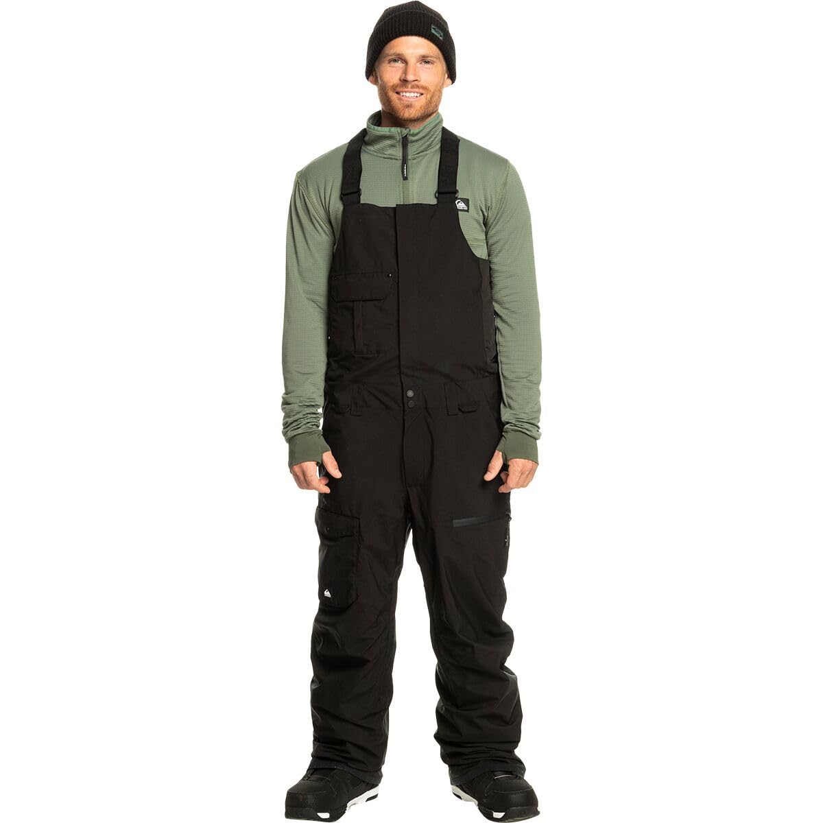 Quiksilver Men's Utility Bib Snowboard Pants - Waterproof, Insulated Winter Ski Pants for Snowboarding & Outdoor Activities