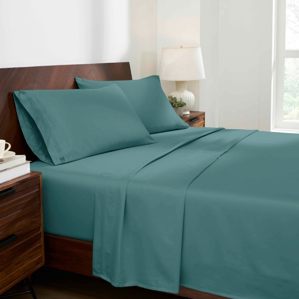 1000 Thread Count Egyptian Cotton Bed Sheet Set - Super Soft Luxury Sheets for Olympic Queen Size Bed - Perfect for Home, Hotel & Guest Room Comfort