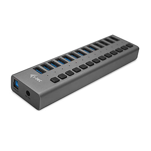i-tec 13-Port USB 3.0 Charging Hub with 60W AC Adapter - High-Speed Multi-Port USB Charger for Laptops, Phones, Tablets - Compatible with Windows, MacOS, Linux - Perfect for Home, Office & Travel Charging Needs