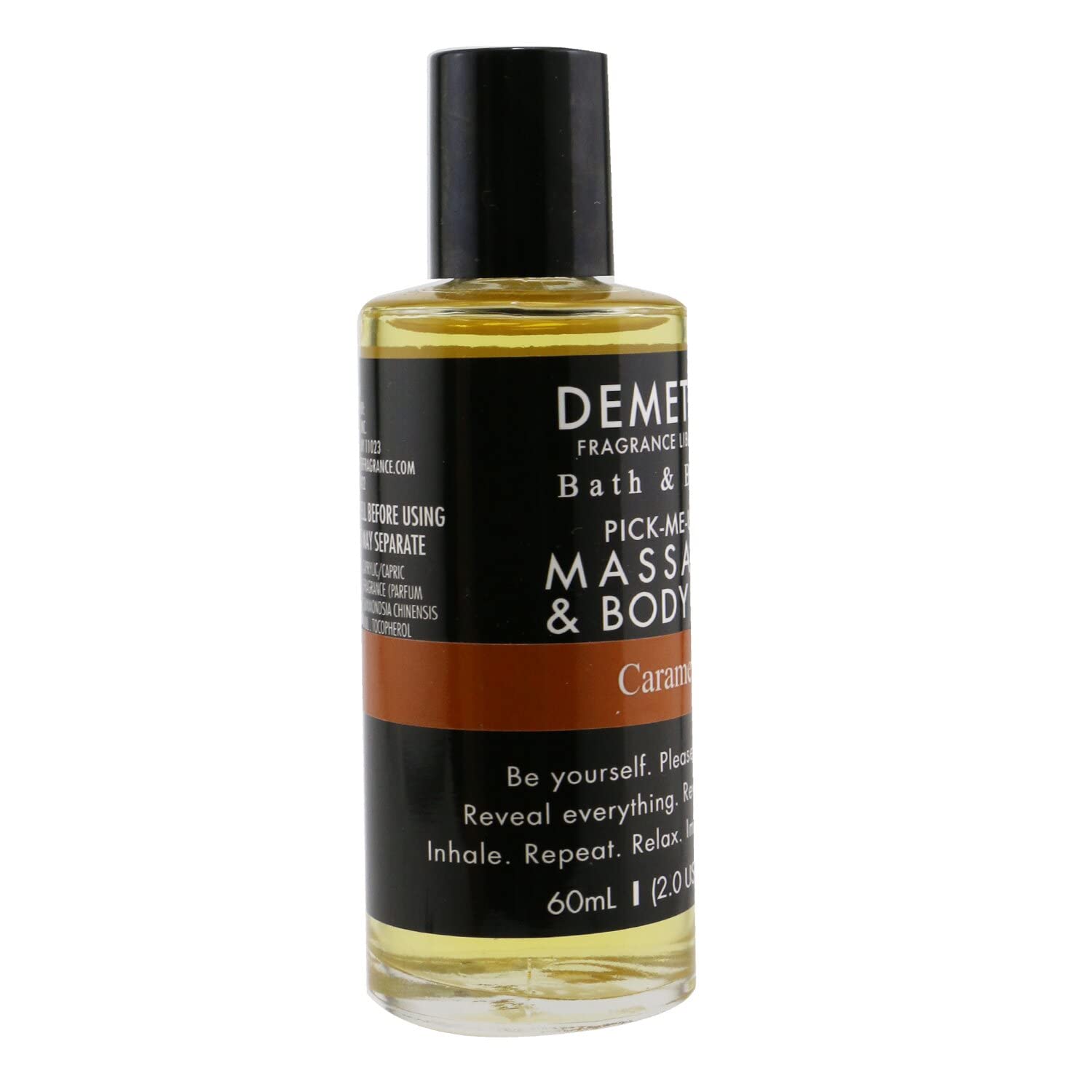 Demeter Fragrance Library 2 oz Caramel Massage Oil | Aromatherapy Body Oil for Relaxation & Couples Massage | Perfect for Spa Nights & Romantic Gifts