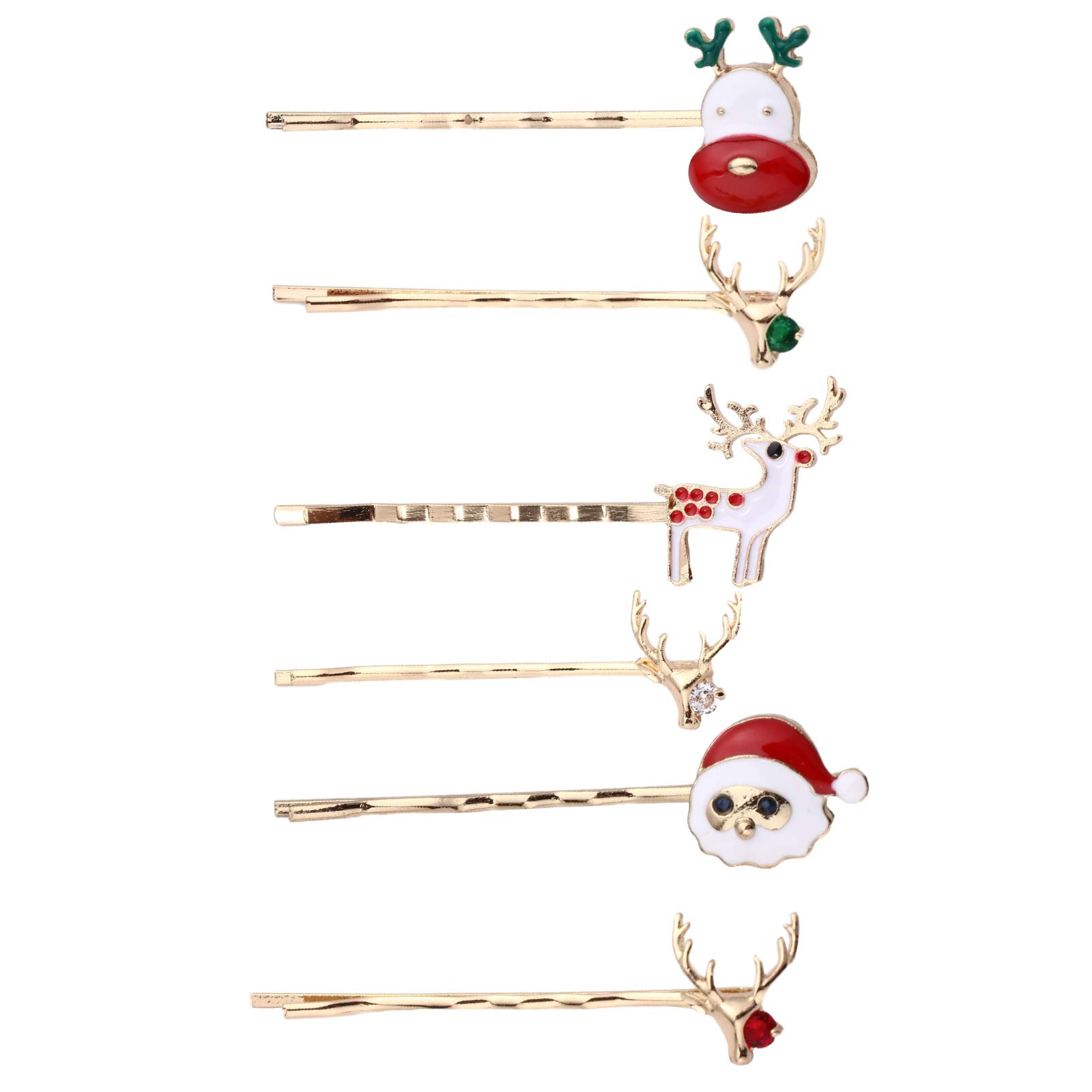 Christmas Hair Clips Set - 3PCS Snowman & Antler Hairpins, Alloy Hair Barrettes for Women, Girls Holiday Party Hair Accessories (Perfect for Christmas Parties, Gift Exchanges & Festive Celebrations)