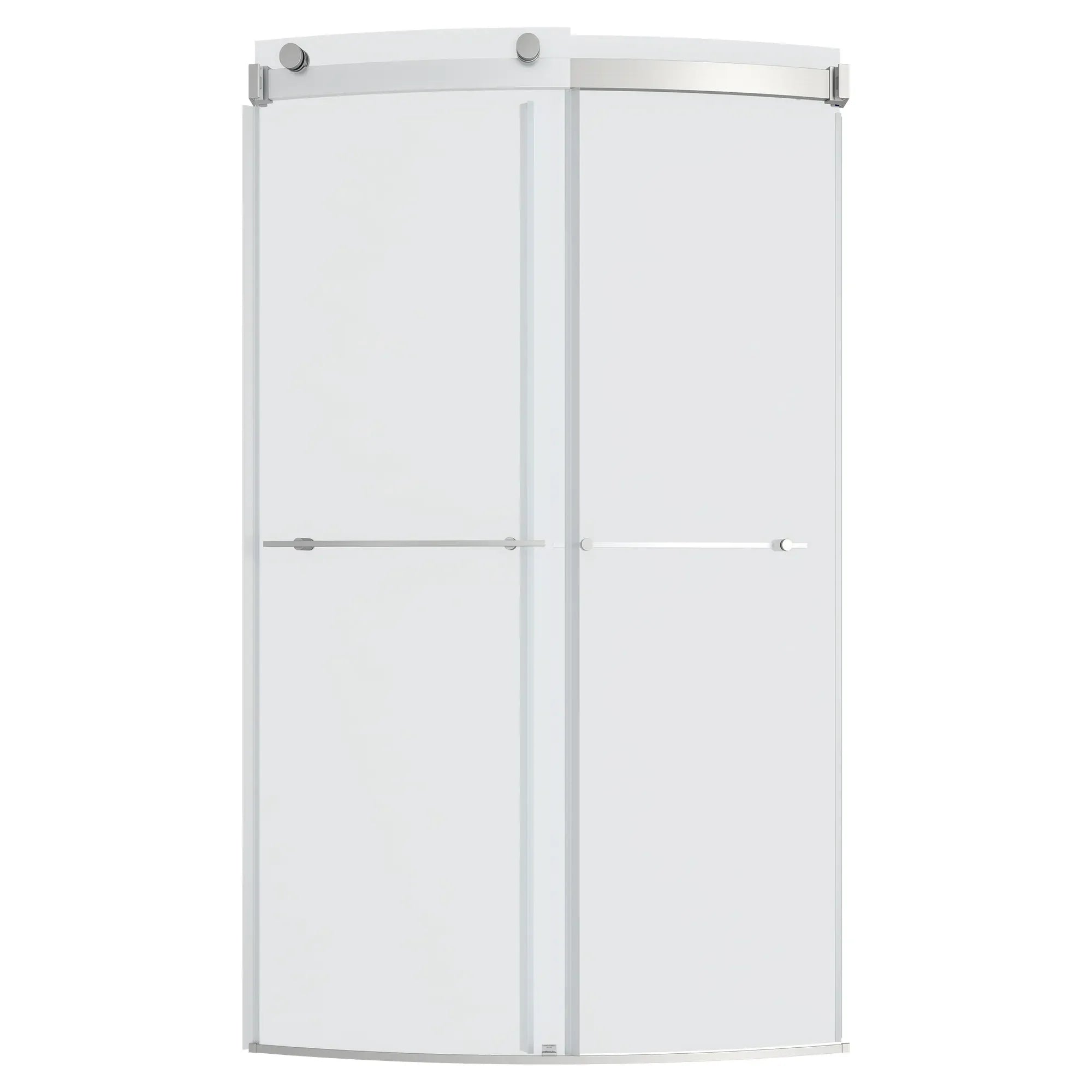 48x72 Inch Frameless Curved Sliding Shower Door - Top Roller System for Smooth Operation - Perfect for Modern Bathrooms & Spa-Like Showers