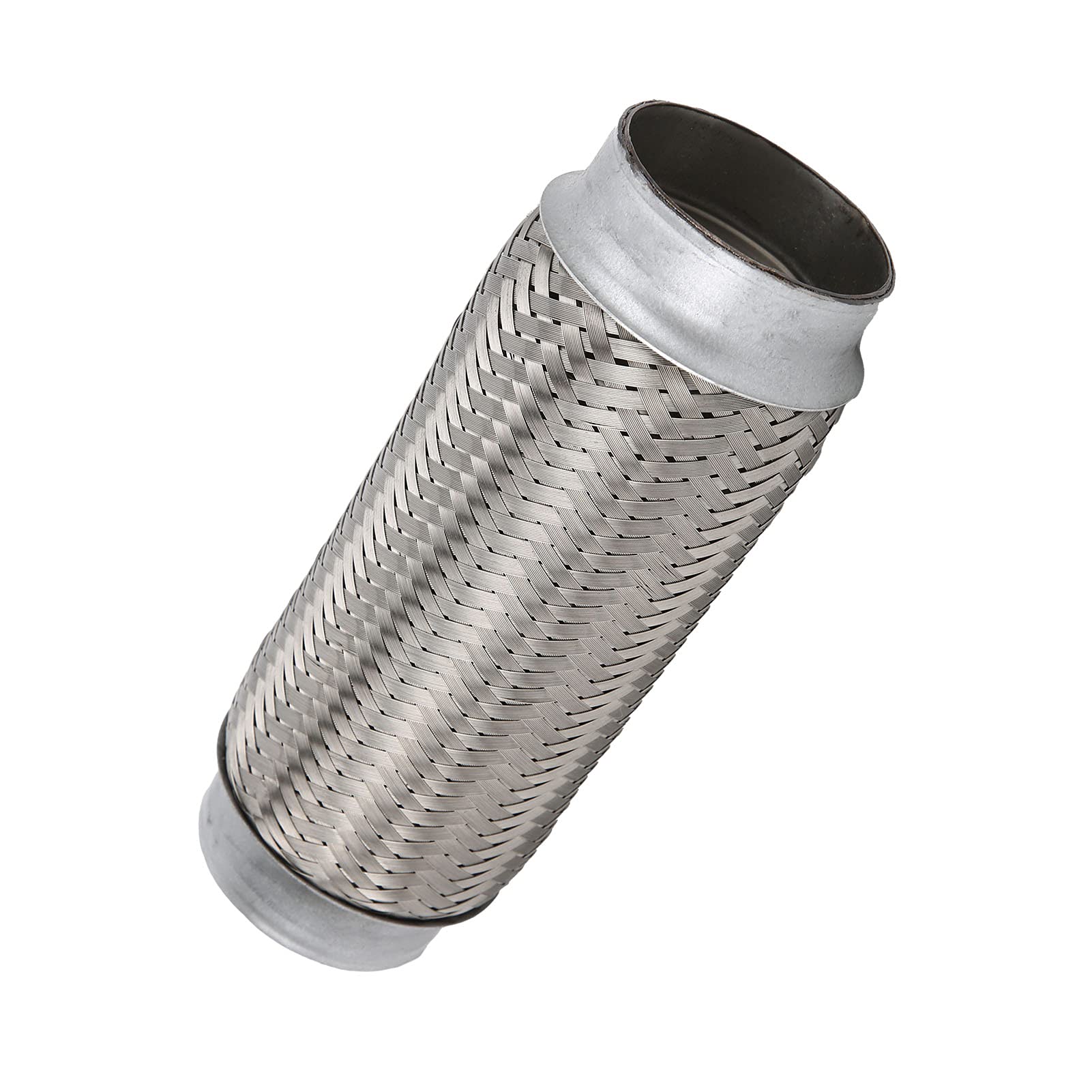 Set of 2 Stainless Steel Flexible Joint Tubes - 2.5x8in Universal Exhaust Pipe for Turbo Wastegate & Drain Pipe | Rust-Proof & Durable | Perfect for Automotive Exhaust Systems & Turbo Upgrades