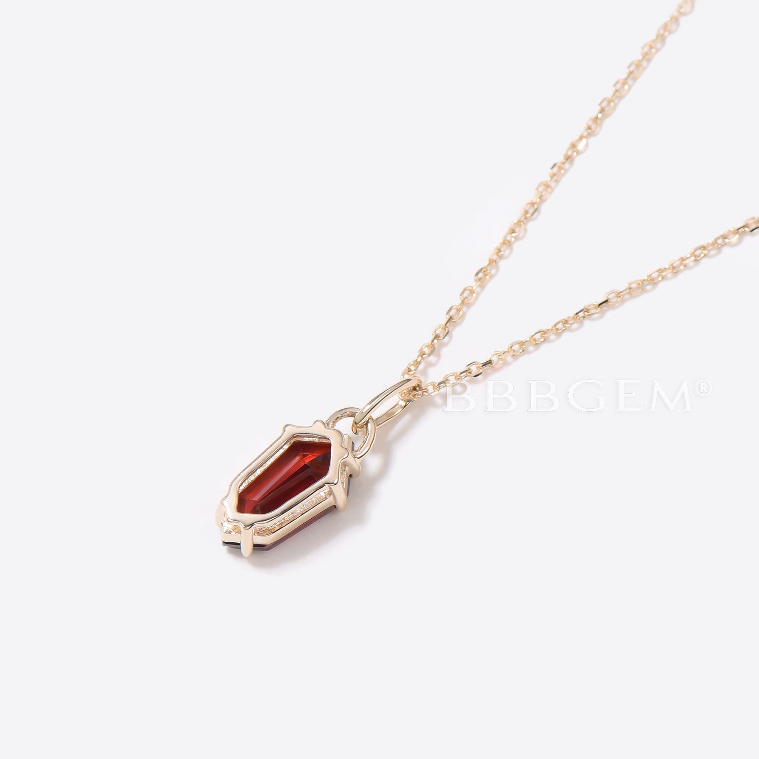 Shield Cut Garnet Pendant Necklace - Genuine Red Gemstone Solitaire Jewelry for Women | Perfect for Valentine's Day Gifts, Anniversary Presents & Evening Wear
