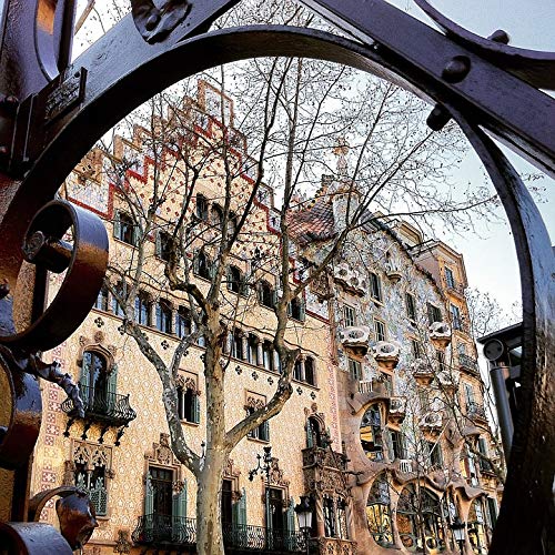 Gaudi-Inspired 20x30 Inch Modern Architecture Laminated Poster - Vibrant Colors & High-Quality Print - Perfect for Home, Office & Dorm Decor - Fits Standard Frames