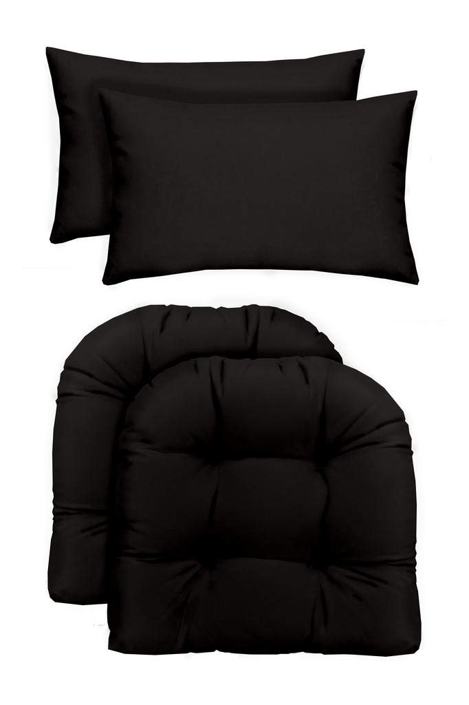 RSH DECOR: 2-Pack Tufted U-Shaped & Lumbar Pillows Set - 22