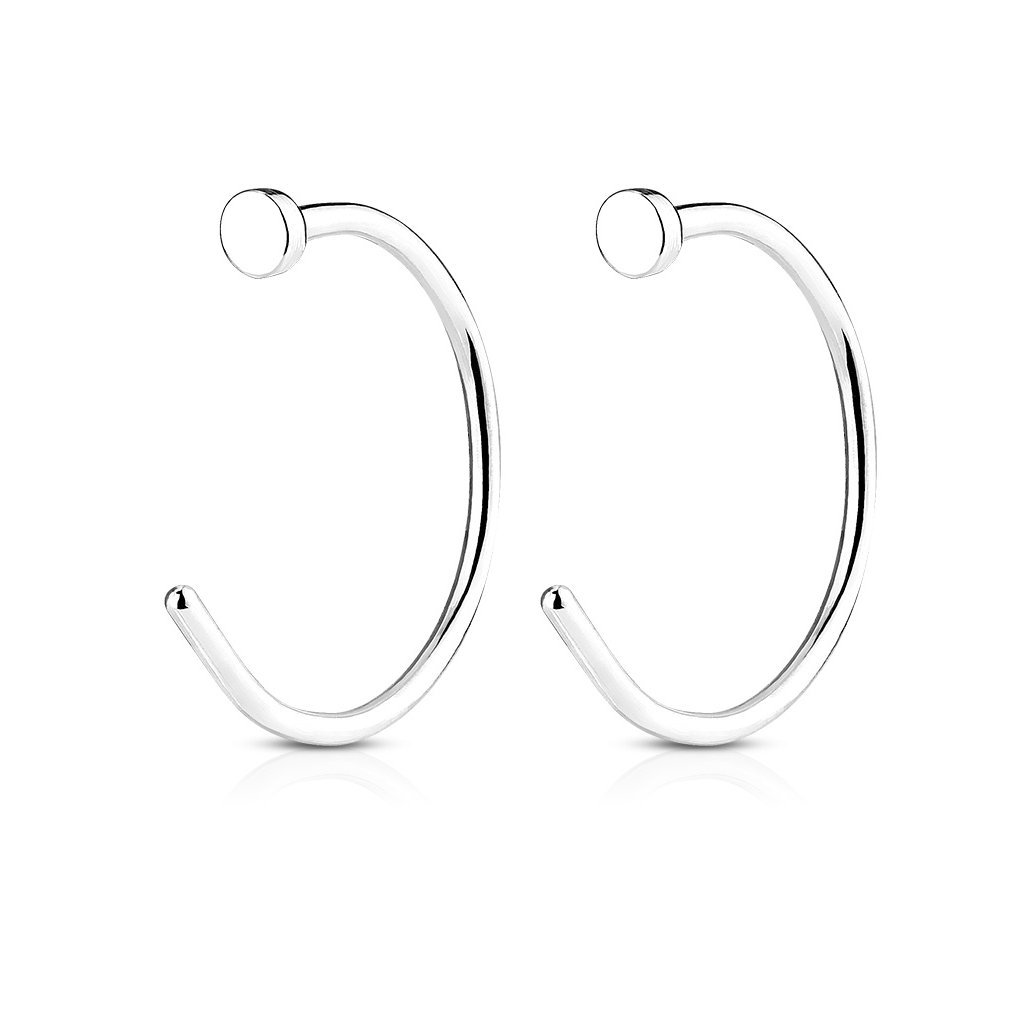 Stainless Steel Nose Hoops Set - 18G 5/16