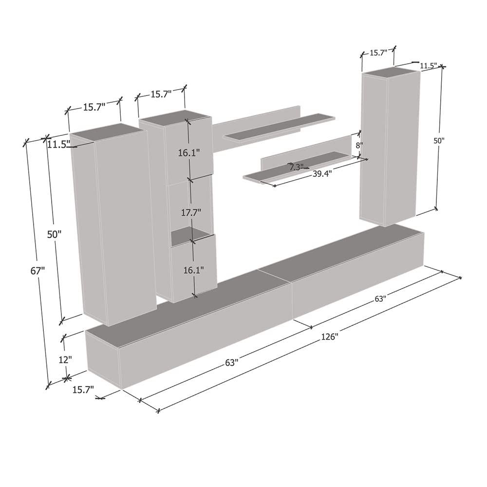 Modern Floating TV Stand with Storage & LED Lights - Wall-Mounted Entertainment Center for Bedroom & Living Room - Black TV Console with Shelves - Perfect for Small Spaces & Home Theater Setup
