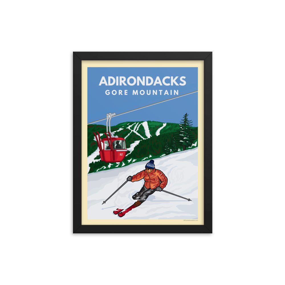 Fresh Tracks at Gore Mountain Poster - Premium Ski & Snowboard Wall Art for Home, Office & Cabin Decor