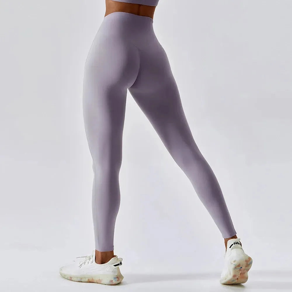 Women's High Waist Yoga Pants - Nude Feeling Running & Gym Workout Leggings - Breathable Quick Dry Butt Lifting Fitness Pants for Yoga, Running & Active Lifestyle
