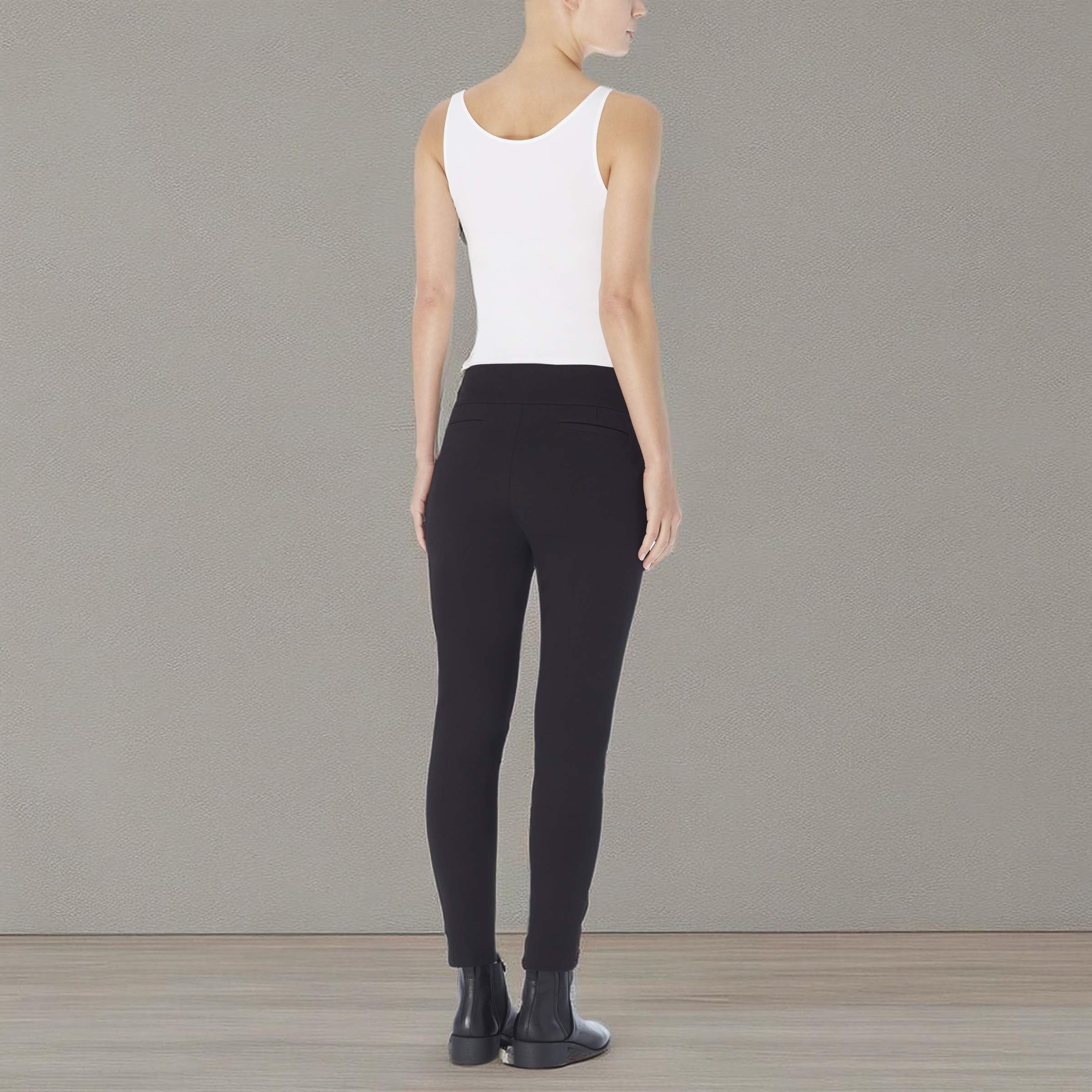 Jones New York Women's Pull-On Compression Pants - High Waist Tummy Control Leggings for Workout, Yoga & Everyday Comfort