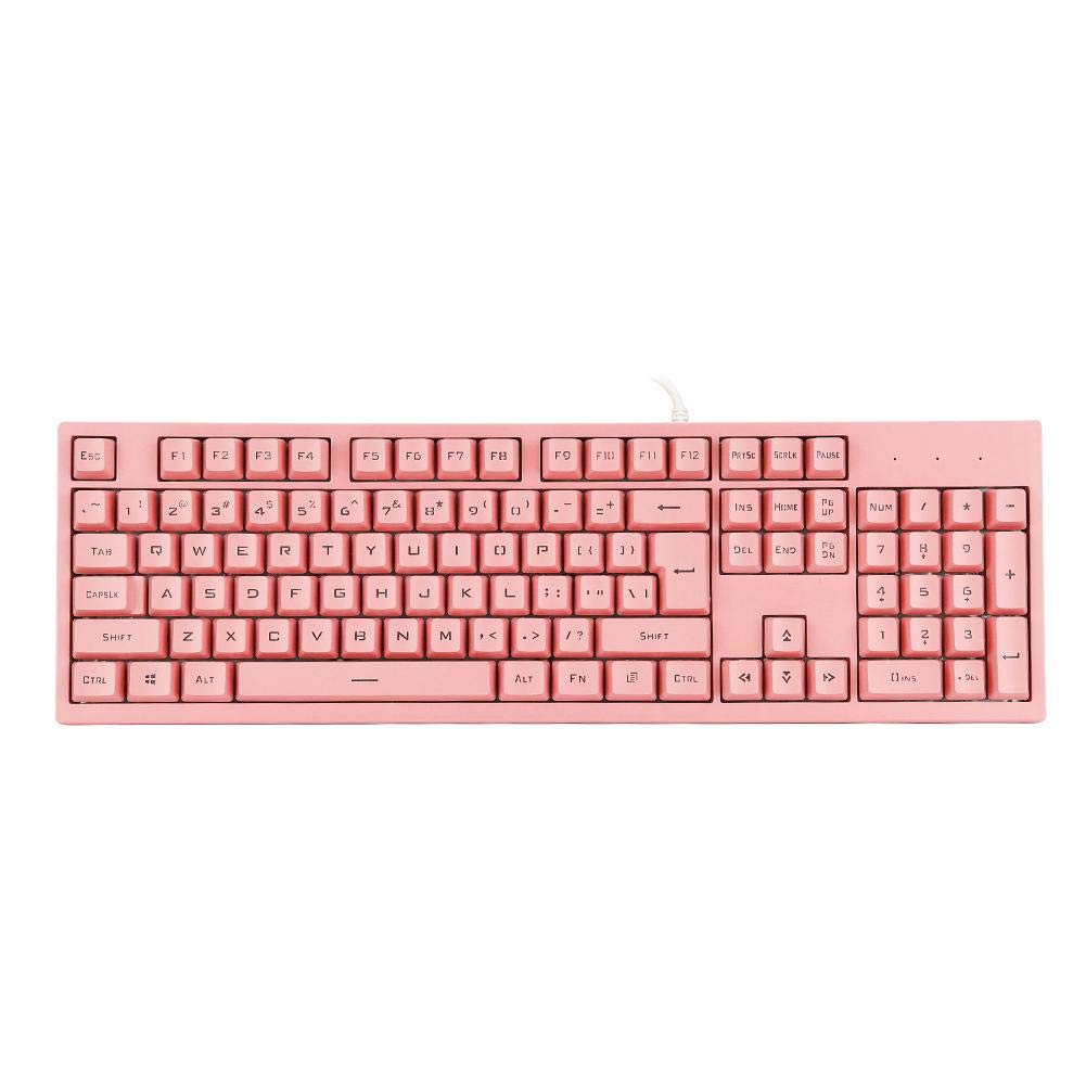 Estink Wired Ergonomic Gaming Keyboard - PBT Keycaps, Stable Connection, Pink - Perfect for PC, Laptop, Desktop, Surface & Gaming Enthusiasts