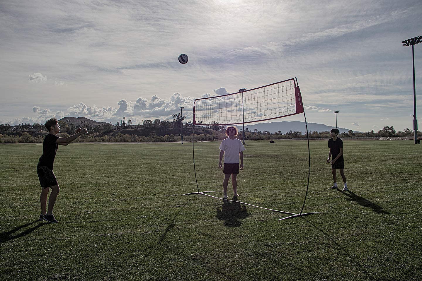 PowerNet Freestanding Volleyball Warm Up Net - Portable Training Net for Indoor & Outdoor Practice - Perfect for Backyard, Beach, and Gym Volleyball Drills