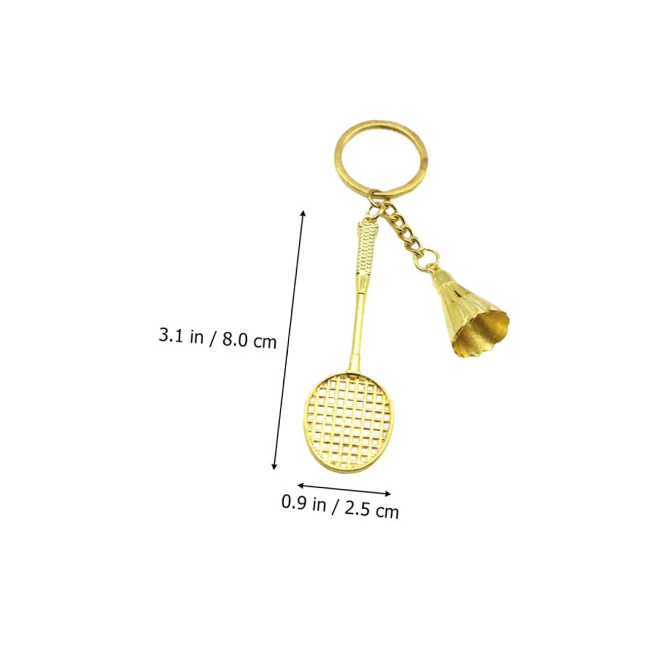LIFKOME 30 Pcs Badminton Keychain - Metallic Wallet Jewelry Holder Keyring, Tennis Keychain in Golden Zinc Alloy - Perfect for Sports Enthusiasts, Gift Giving & Key Organization