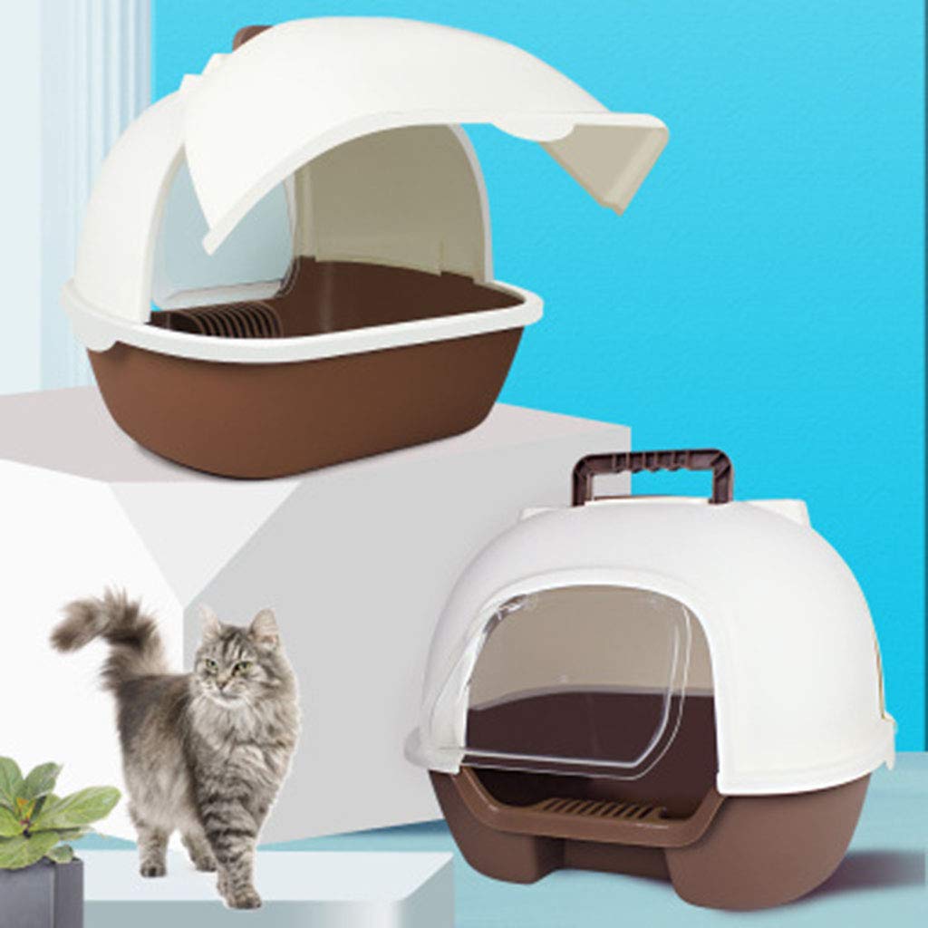 Self-Cleaning Cat Litter Box for Large Cats - High Sided Design Reduces Litter Tracking | Perfect for Multi-Cat Homes & Small Apartments