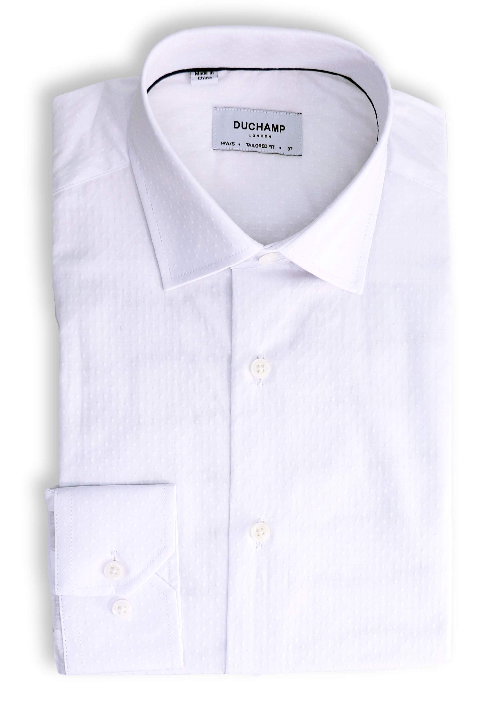 Duchamp London Men's Stylish Dots Dress Shirt - Formal & Casual Wear for Office, Parties & Special Occasions