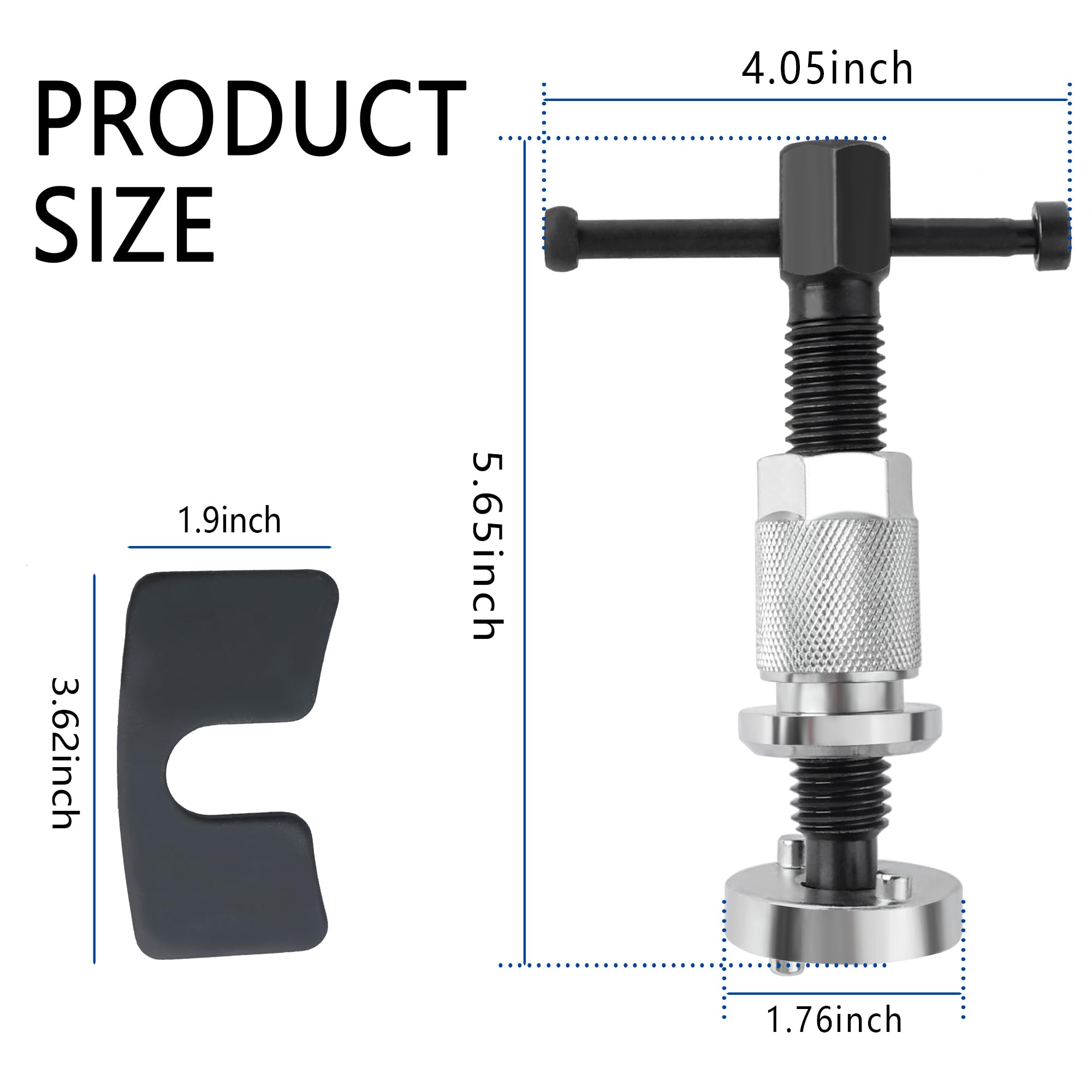 High-Precision Brake Caliper Compression Tool - Heavy Duty Steel Rear Brake Piston Compressor for DIY Car Brake Pad Replacement | Perfect for Mechanics & Home Garage Use