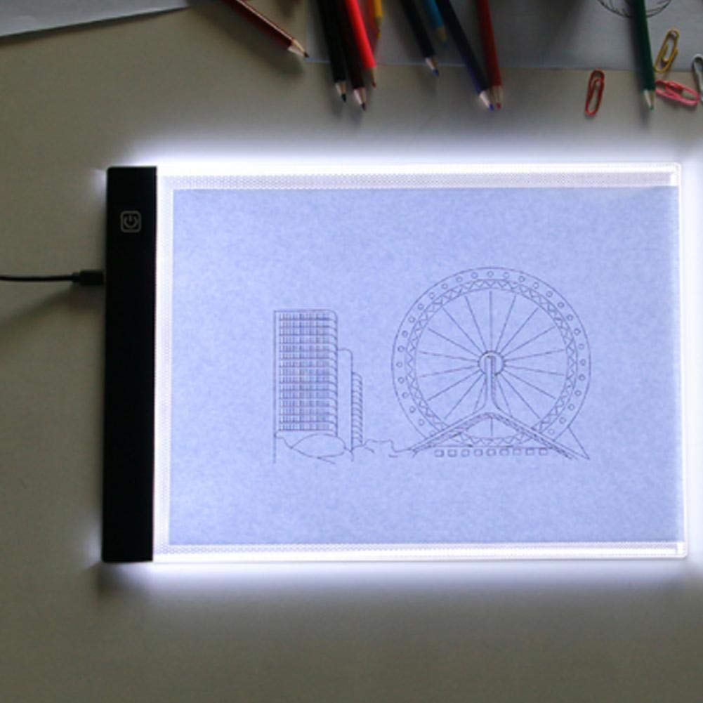 A4 Portable LED Light Box - USB Powered Dimmable Tracing Light Pad for Artists, Drawing, Sketching & Animation | Perfect for Artcraft, Calligraphy & DIY Projects