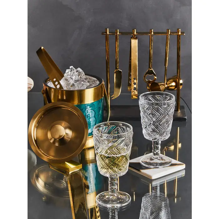 Carolina Green Enamel Ice Bucket - Vintage Style Metal Champagne Wine Cooler for Parties, Weddings & Outdoor Entertaining