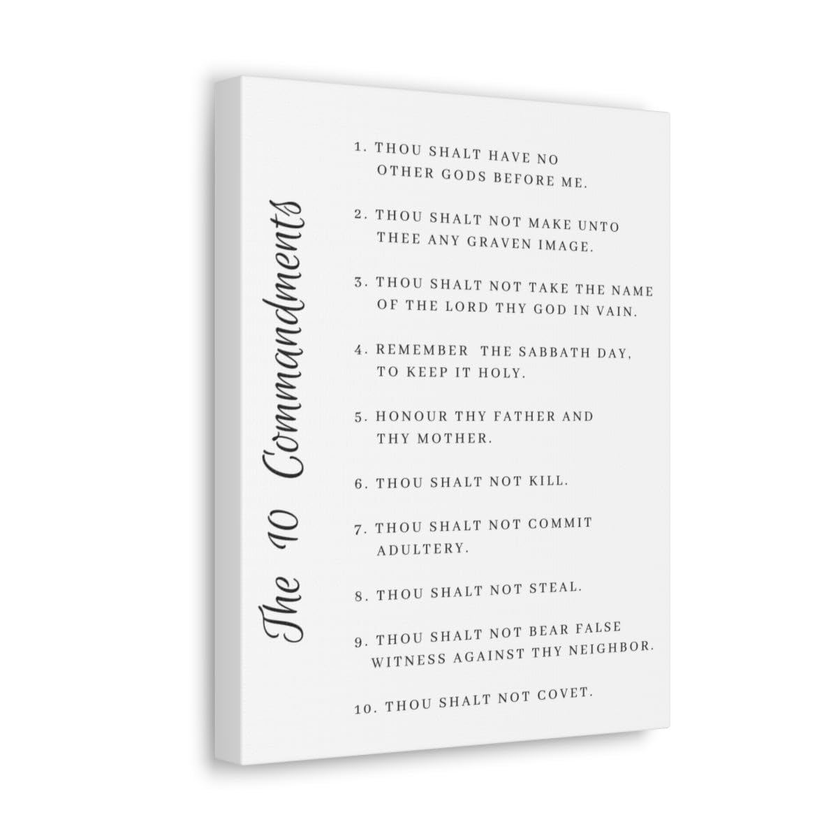 10 Commandments Christian Wall Art Print - Ready to Hang Bible Verse Decor for Home, Church & Office - Express Your Love with Inspirational Scripture Gifts