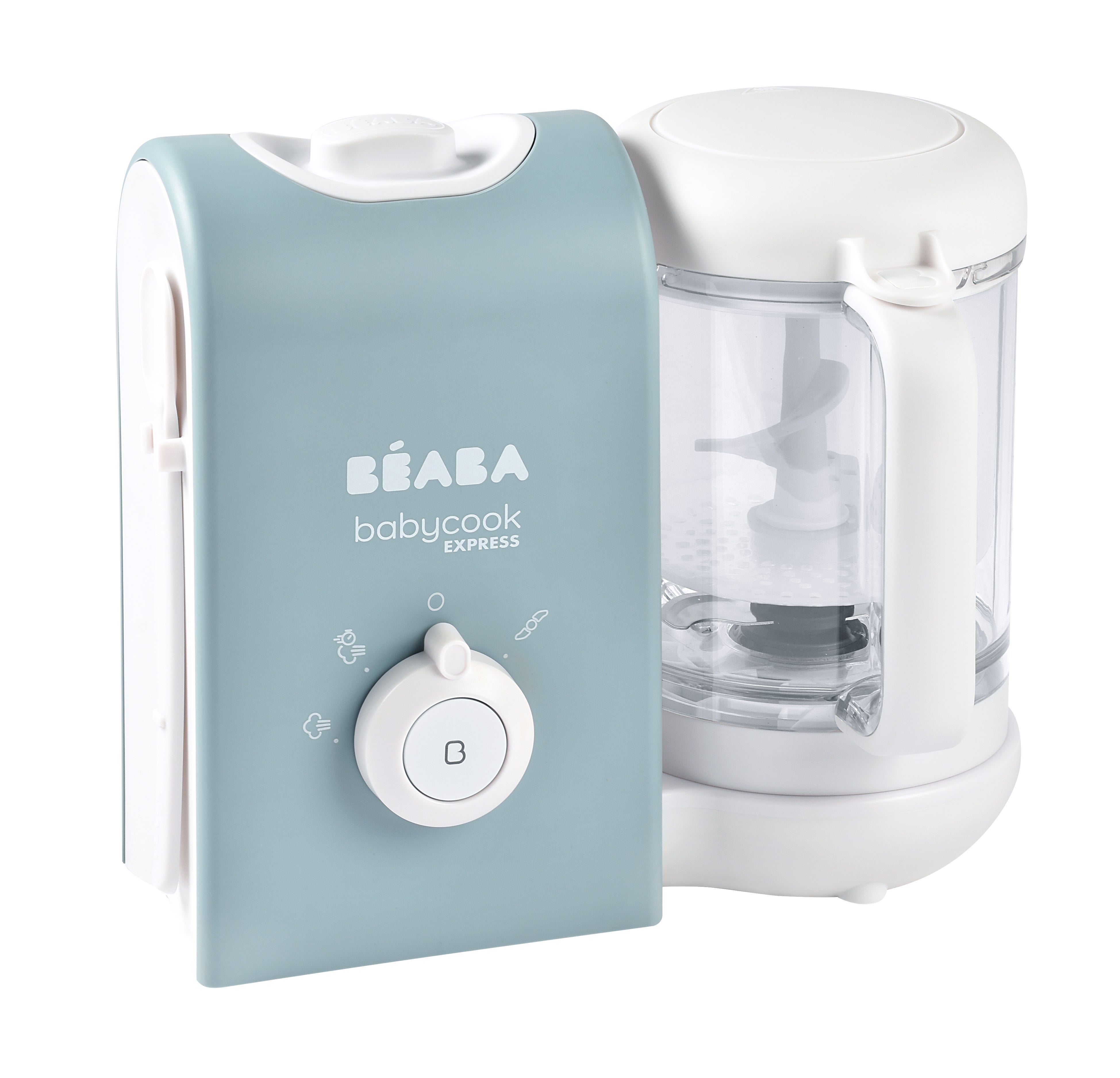 Beaba Babycook Express Baby Food Maker - 4-in-1 Steam Cooker, Blender, Defroster & Warmer for Homemade Purees | Perfect for Busy Parents & Healthy Baby Food Preparation at Home