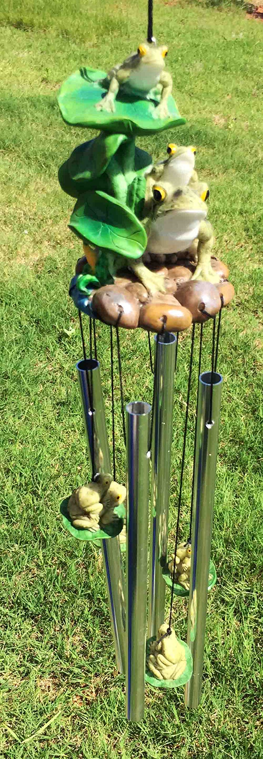 Resonant Frog Wind Chime - Garden & Patio Decor for Relaxation