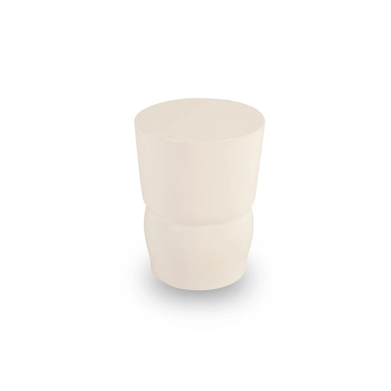 Handcrafted White Outdoor Stool & Side Table - Durable Patio Furniture for Garden, Poolside, or Balcony Decor