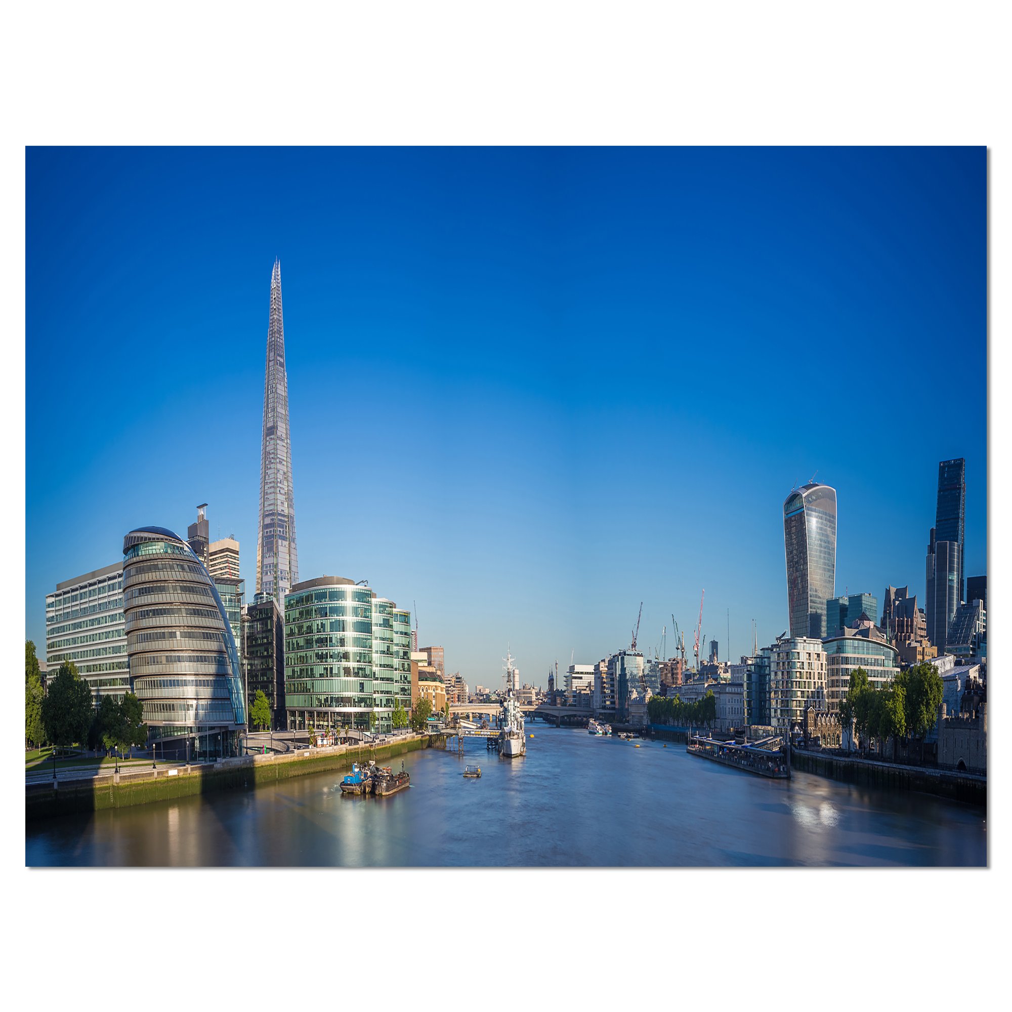 London Panoramic Cityscape Canvas Art Print - Stunning Skyline Wall Decor for Living Room, Office & Home