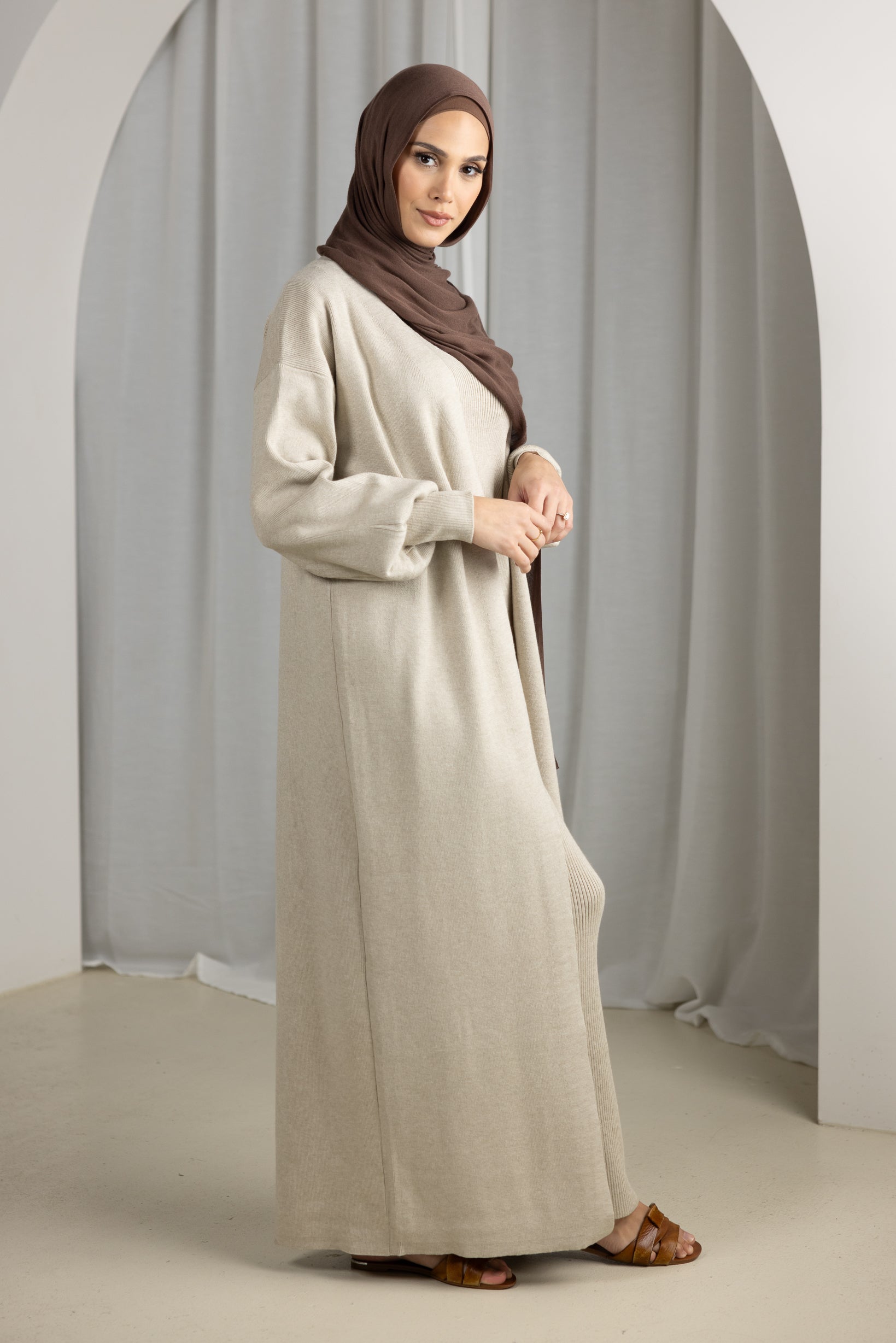 Mikayla Women's Knit Dress and Cardigan Set - Cozy Outfit for Fall & Winter, Perfect for Casual Wear, Office, and Date Nights