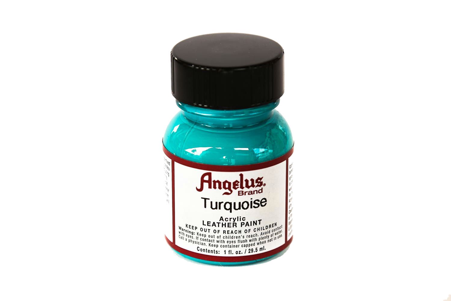 Angelus Acrylic Paint 1 Oz - Professional Leather & Shoe Paint in Turquoise - Perfect for Sneaker Customization, Leather Repair & DIY Crafts