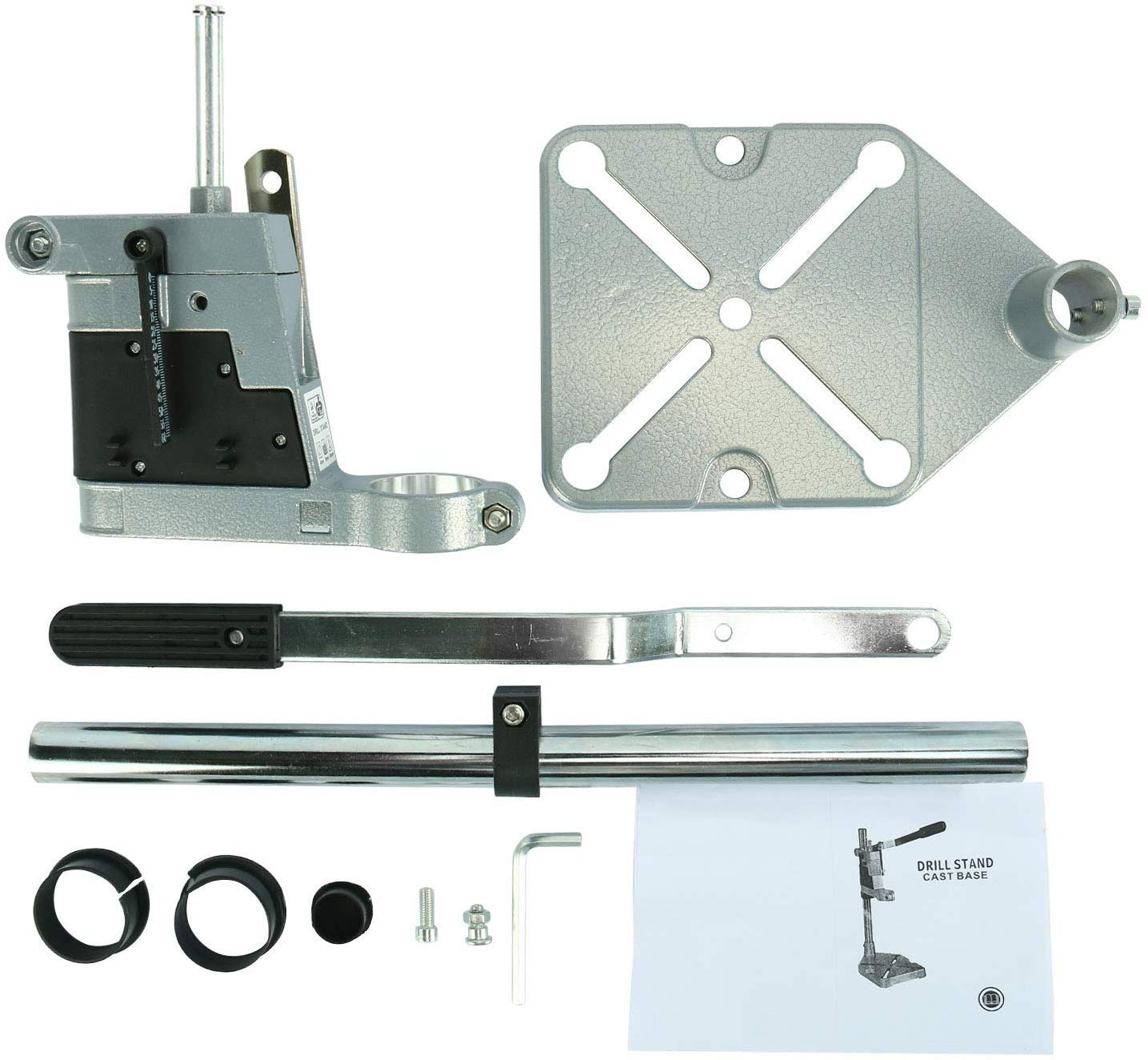 **Universal Adjustable Drill Press Stand for Workbench - Aluminum Base with Single Mounting Hole - Perfect for DIY, Woodworking & Metalworking Projects**
