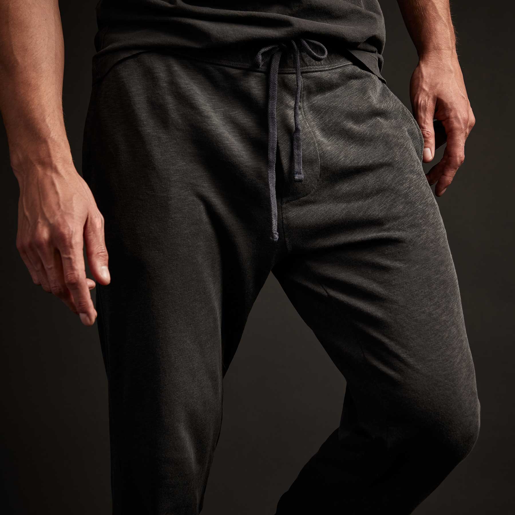 Vintage French Terry Sweatpants for Men & Women - Soft Carbon Pigment Joggers - Perfect for Lounge, Yoga & Casual Wear