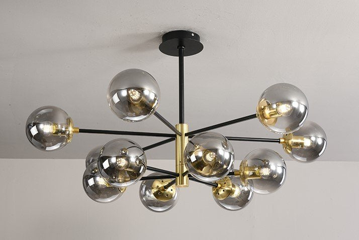 Elna Contemporary Molecular Sputnik Pendant Light - Modern Chandelier for Dining Room, Living Room & Bedroom Lighting - Stylish Ceiling Fixture for Home Decor