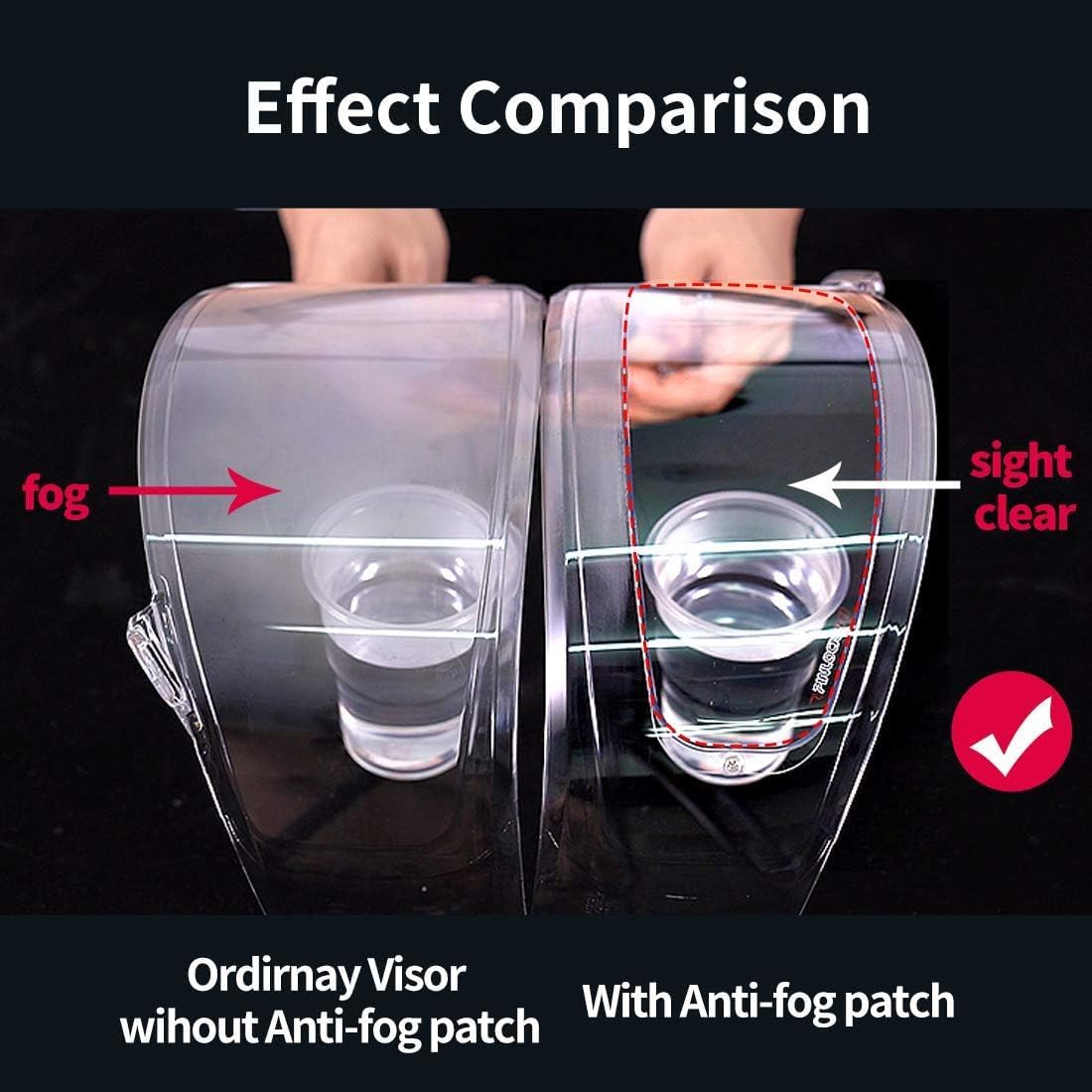 VCOROS Anti-Fog Visor Insert for HJ-31 Helmet Shield - Compatible with HJ-I10 & I70 Helmets - Clear Anti-Fog Film Protection - Perfect for Motorcycle Riding, Snow Sports & Safety Work in Cold Weather