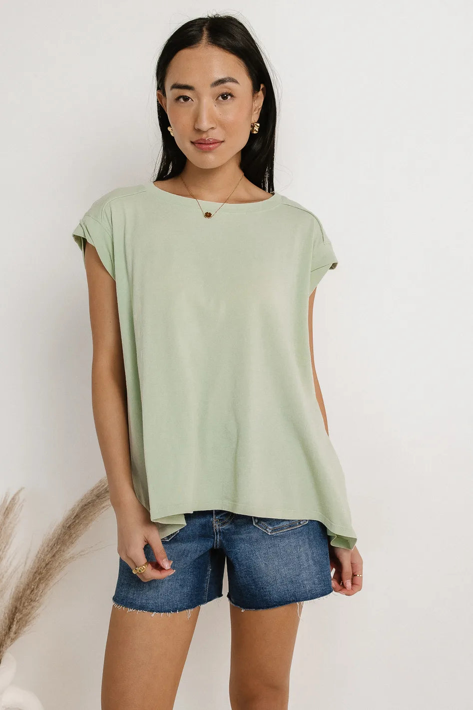 Aviana Women's Mint Green Muscle Tee - Soft Stretch Fit Casual T-Shirt for Gym, Workout & Everyday Wear | Final Sale