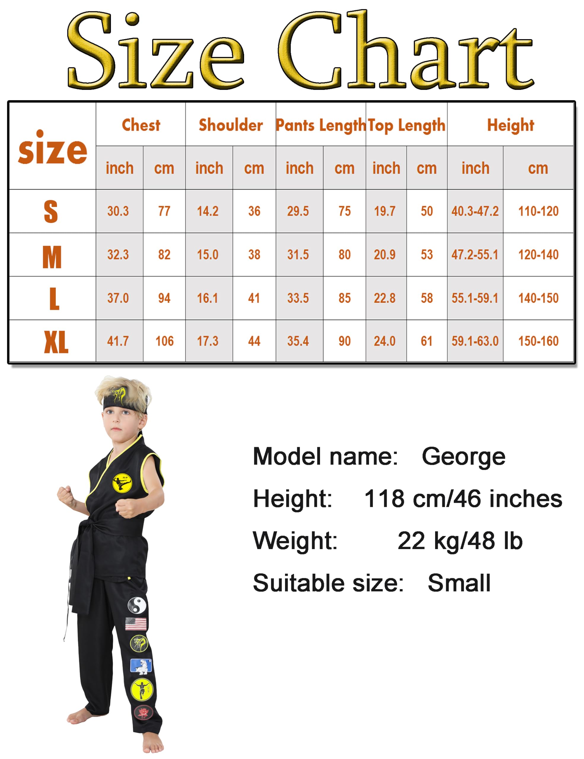 Kids Karate Costume Uniform with Headband & Belt - Halloween Dress Up, Pretend Play, Cosplay Outfit for Boys & Girls | Perfect for Parties, Martial Arts Training & Role Play