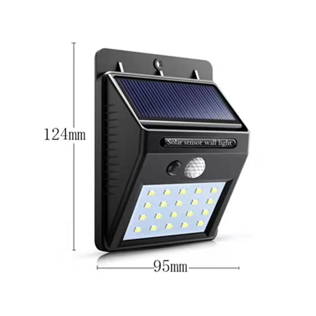 Solar Security Lights Outdoor Wireless Waterproof - Motion Sensor Solar Lights for Front Door, Garden, Pathway - Black (LIHT-SL-SD-SSE19-BL) - Perfect for Home Safety & Landscape Lighting