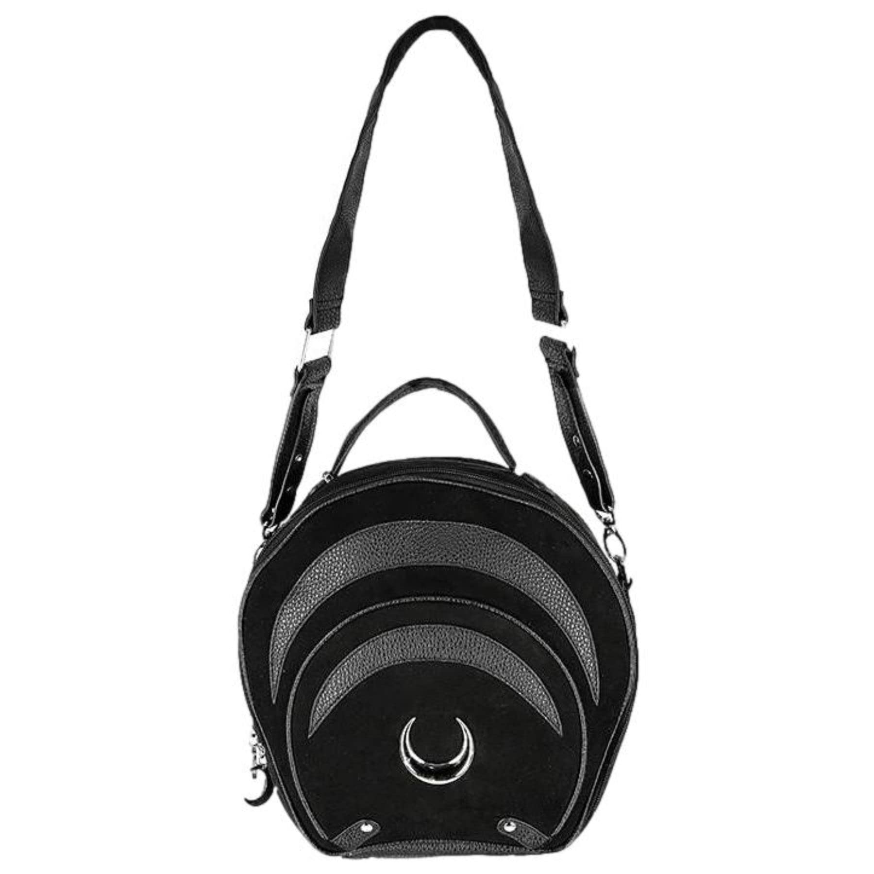 Gothic Punk Moon Crescent Handbag - Celestial Occult Purse for Women | Perfect for Gothic Fashion, Punk Outfits, and Night Out Accessories