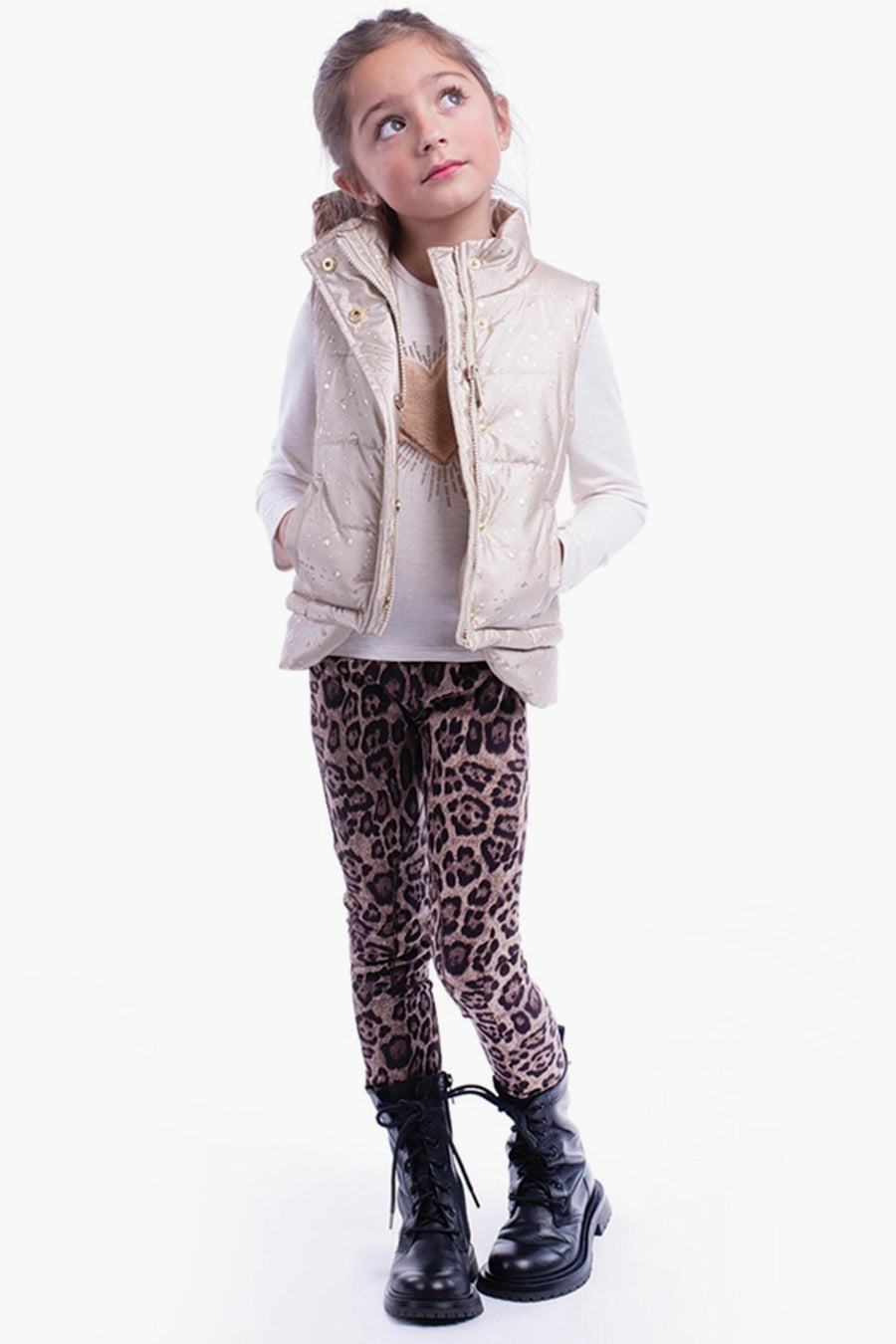 Imoga Alison Girls Leggings - Soft Stretchy Leopard Print Leggings for Kids | Perfect for Playdates, Dance Class & Everyday Wear